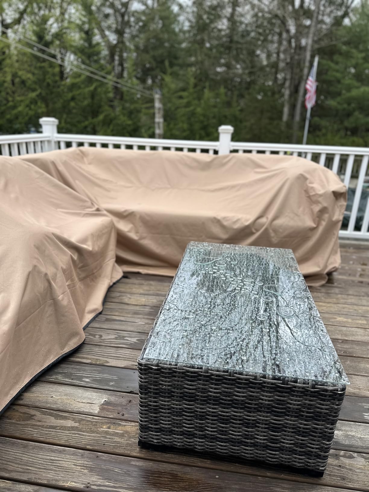 ULTCOVER Patio Furniture Sofa Cover 88W x 35D x 35H - Waterproof Outdoor 3-Seater Couch Cover customer photo 1