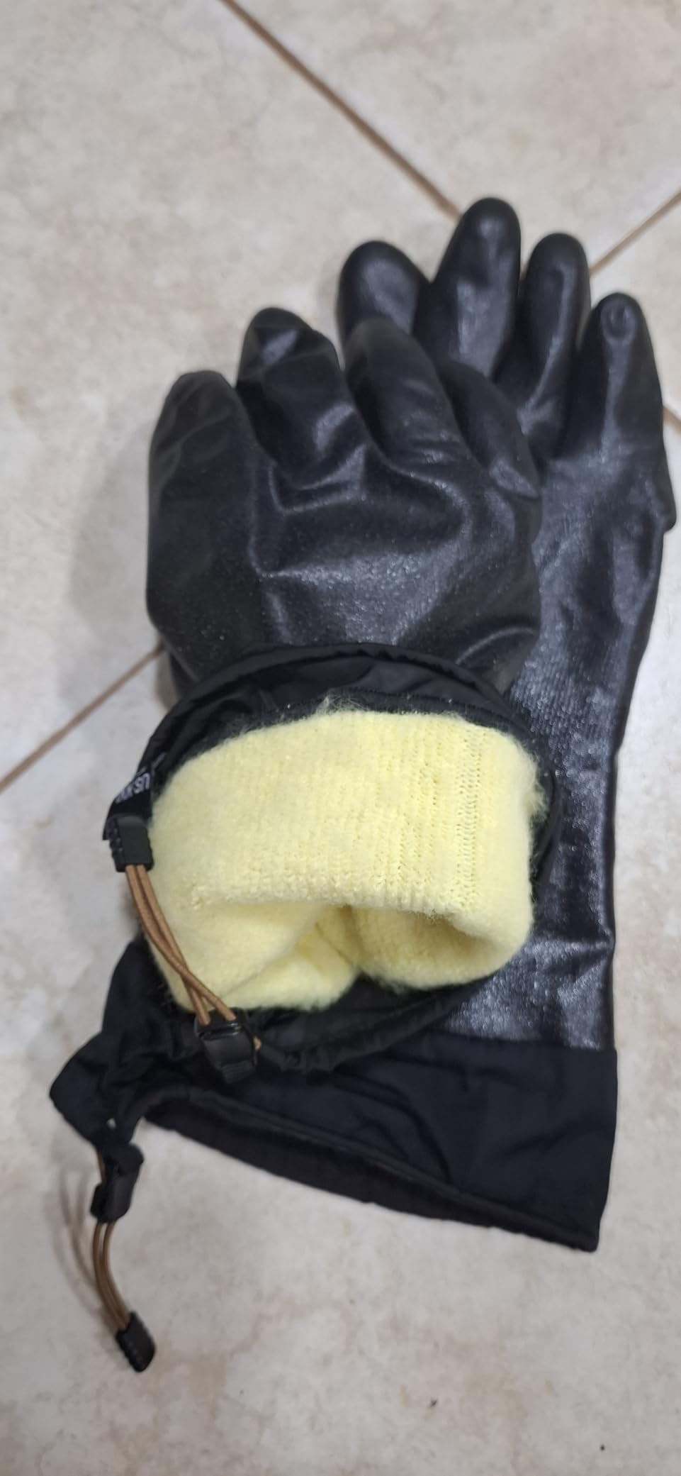 TEMRES 282-02 Waterproof Insulated Winter Work Gloves, Breathable Polyurethane, Integrated Drawstring Gaiter Snow Cuff, Thermal Fleece for Skiing, Ice Fishing customer photo 2
