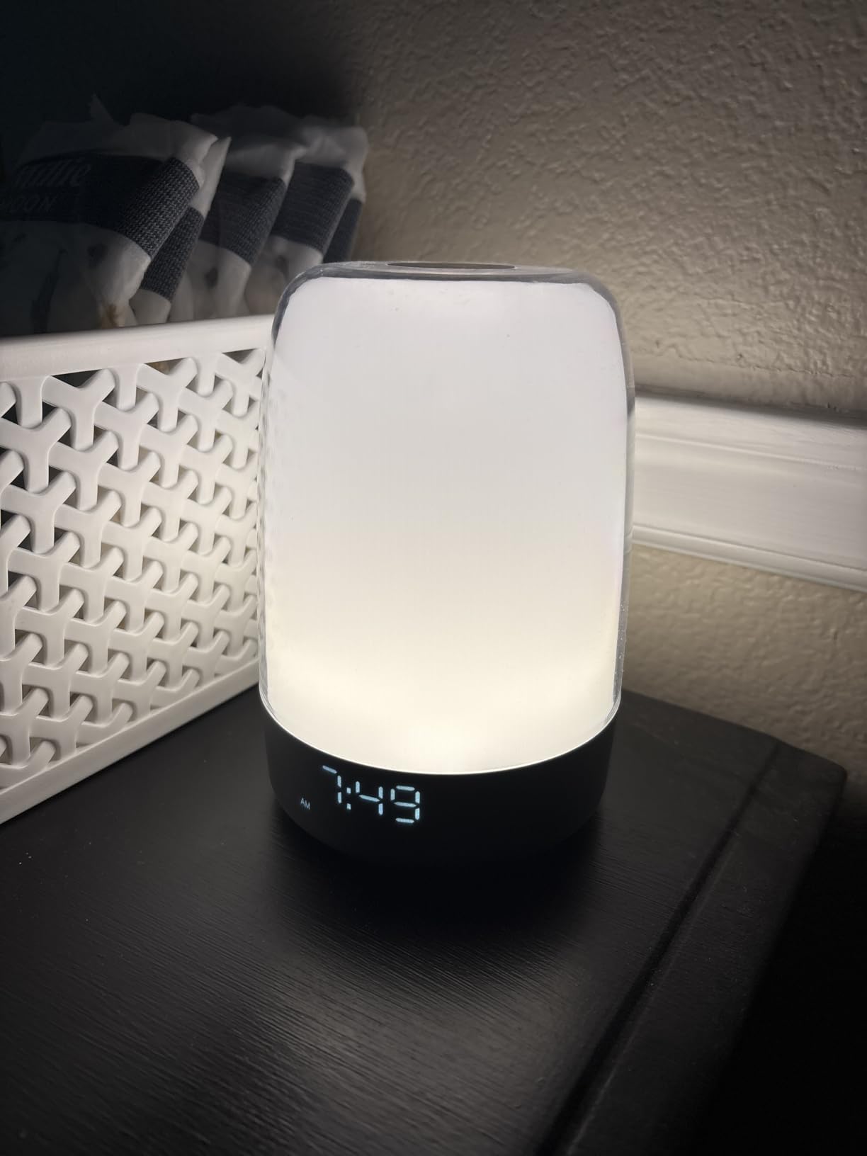 winshine Touch Wake Up Night Light with Sunrise Simulation Alarm Clock, 3 Ways Dimmable Warm White Bedside Lamp for Kid Bedrooms RGB Ambient Table Nightstand Light, Sleep Aid Snooze Timer Mode customer photo 1