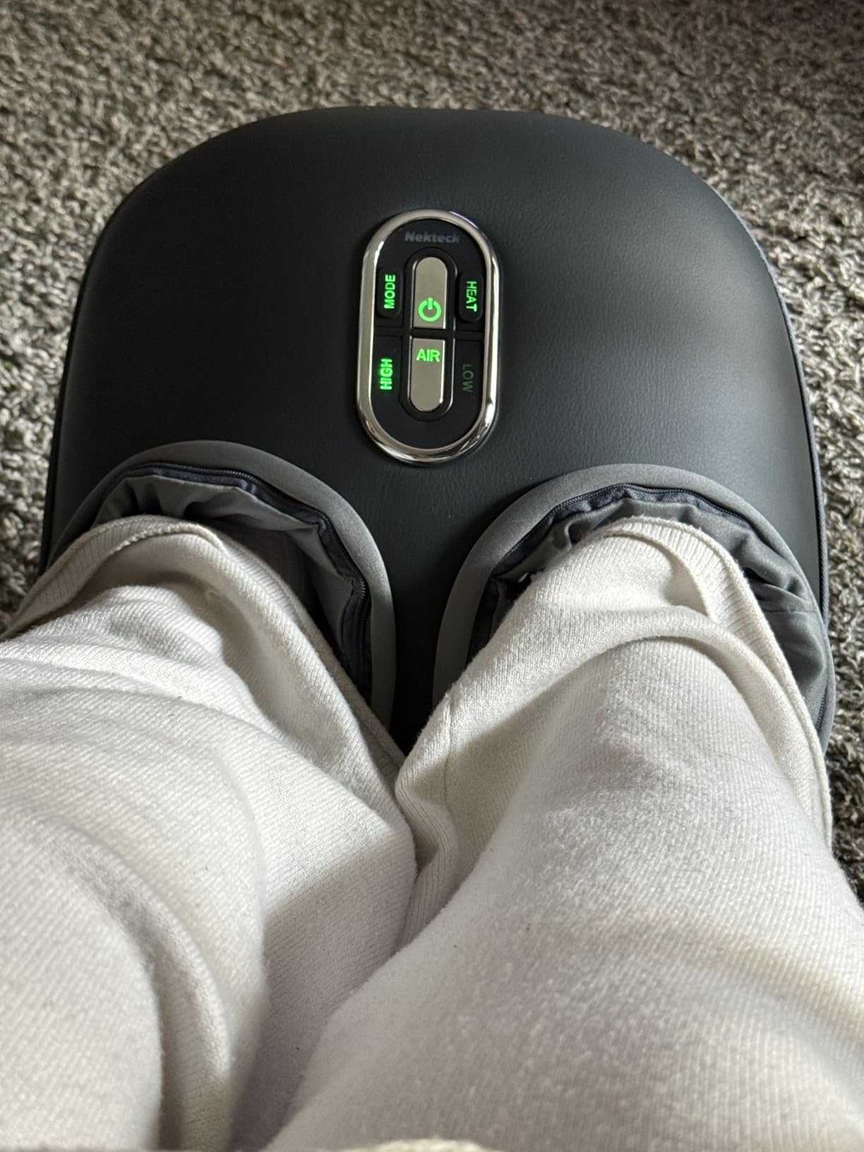 Nekteck Shiatsu Foot Massager Machine with Heat, 2026 Upgraded Air Compression Deep Kneading Therapy Feet Massager, Improve Blood Circulation and Foot Wellness, Massage Tools FSA Eligible HSA Eligible customer photo 1