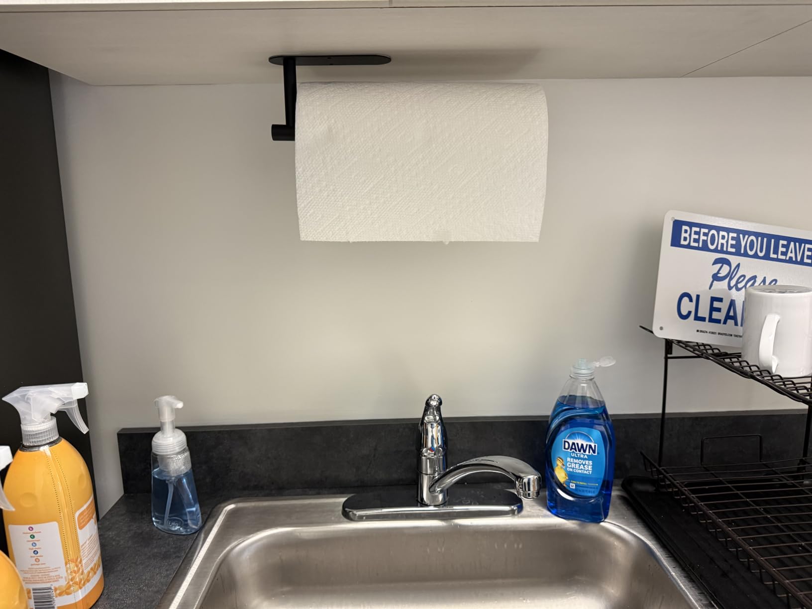 DEKAVA Paper Towel Holder Under Cabinet Wall Mount for Kitchen Paper Towel, Self-Adhesive Paper Towel Bar, Paper Towel Rack, Stainless Steel 13 inch customer photo 1