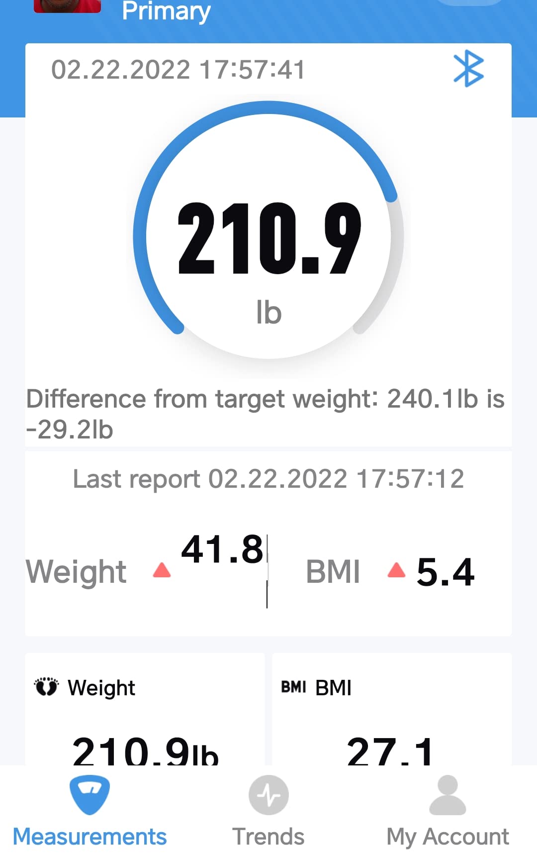 Vitafit 550lb Digital Bathroom Scale for Body Weight and BMI Via Smart APP, High Accuracy Assured by Weighing Professional Since 2001, 8mm Tempered Glass, Extra Large Blue Backlit LCD, Silver customer photo 2