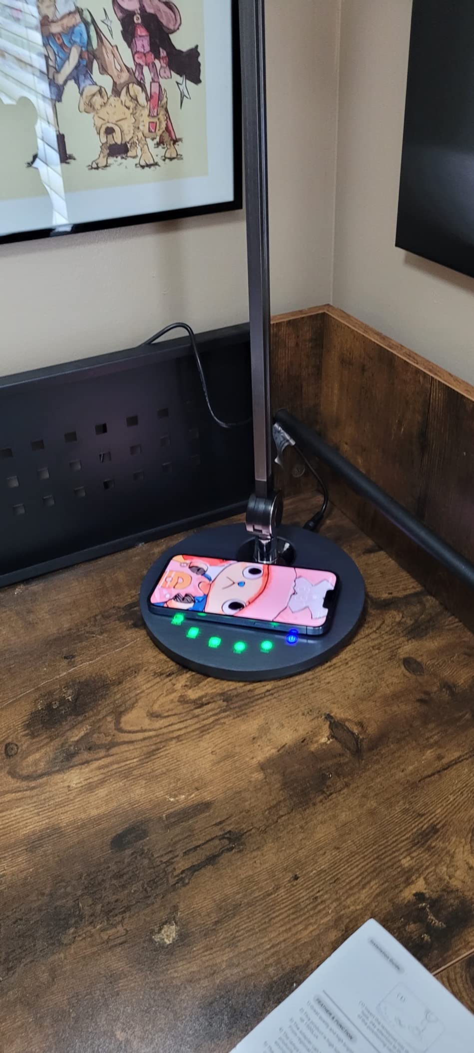 Desk Lamp, Led Architect Desk Lamp, Desk Lamps for Home Office, Table lamp with Wireless Charger & Adjustable Swing Arm, Touch Control, 3 Lighting Mode, 5 Brightness, Eye-Caring Office Lamp customer photo 1