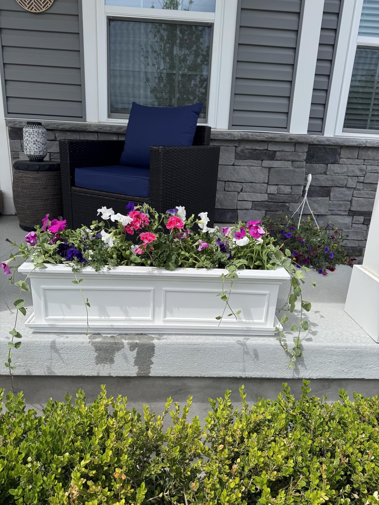Veradek Brixton Window Box Plastic Planter - Large Rectangular Planter for Outdoor Balcony/Windowsill | Crack-Resistant All-Weather | Classic Estate Design for Flowers, Herbs, Succulents customer photo 1
