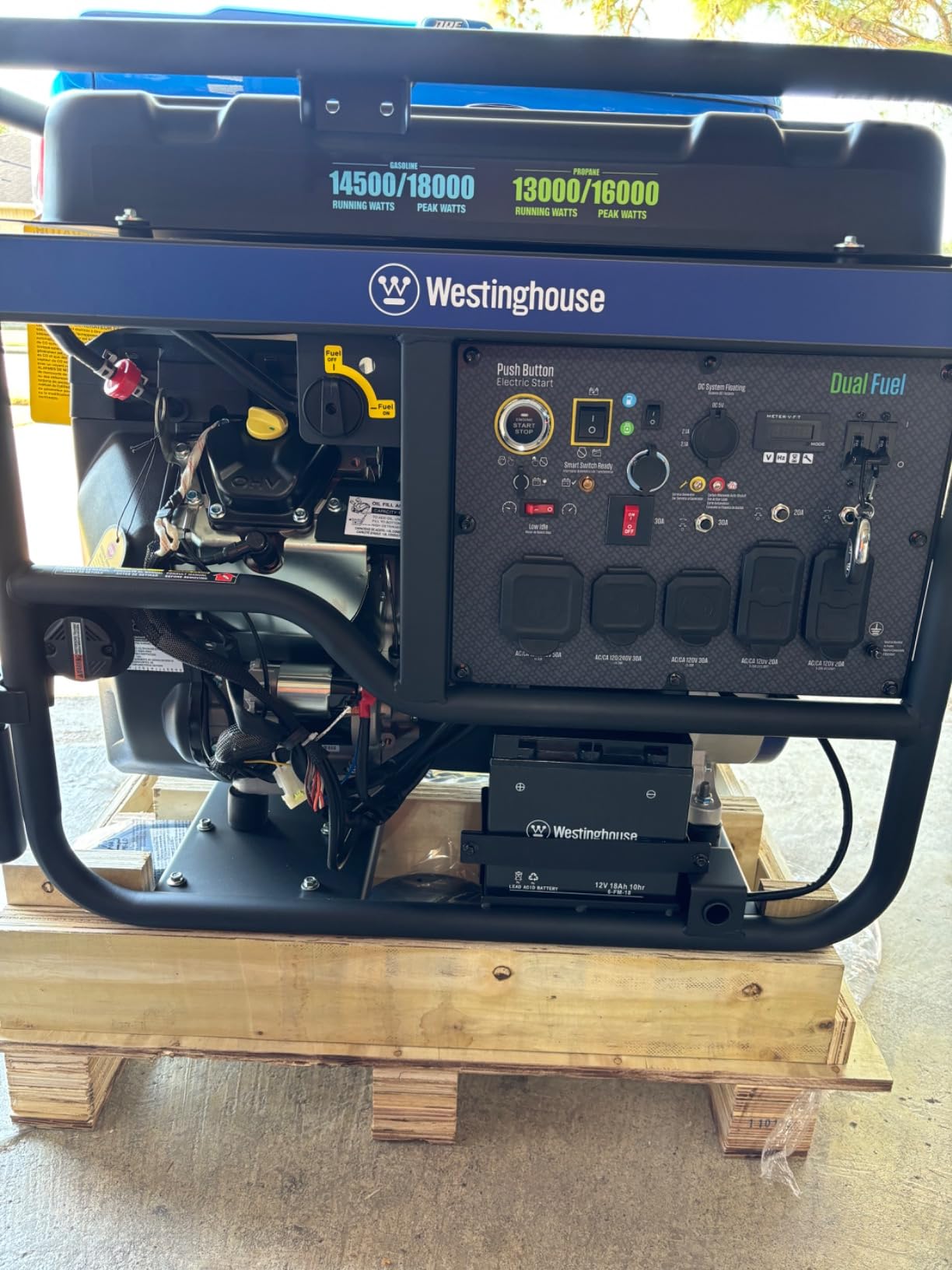 Westinghouse 18000 Peak Watt Dual Fuel Home Backup Portable Generator, Remote Electric Start, Transfer Switch Ready, CO Sensor customer photo 2