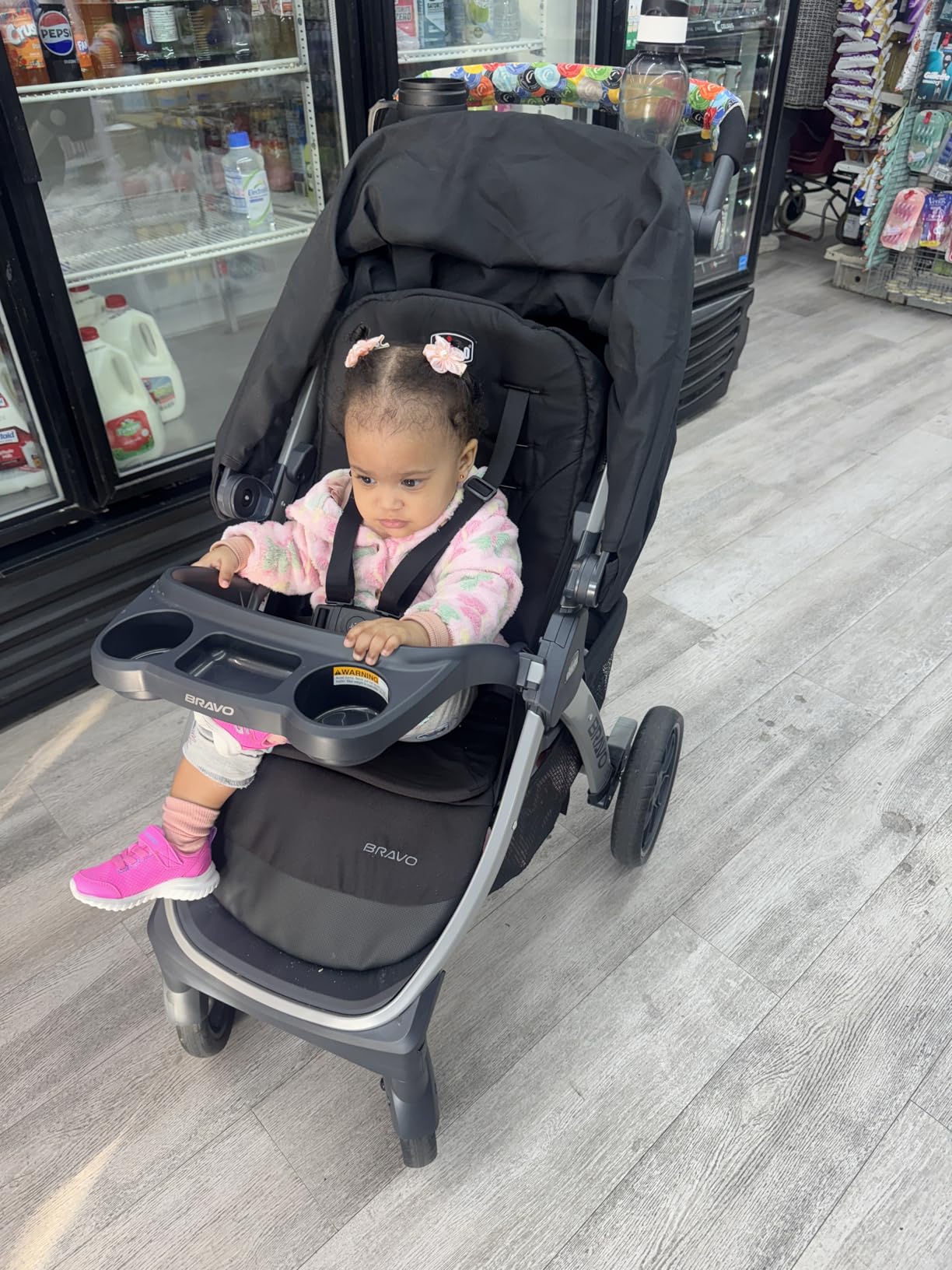 Bravo Quick-Fold Stroller - Black | Black customer photo 2