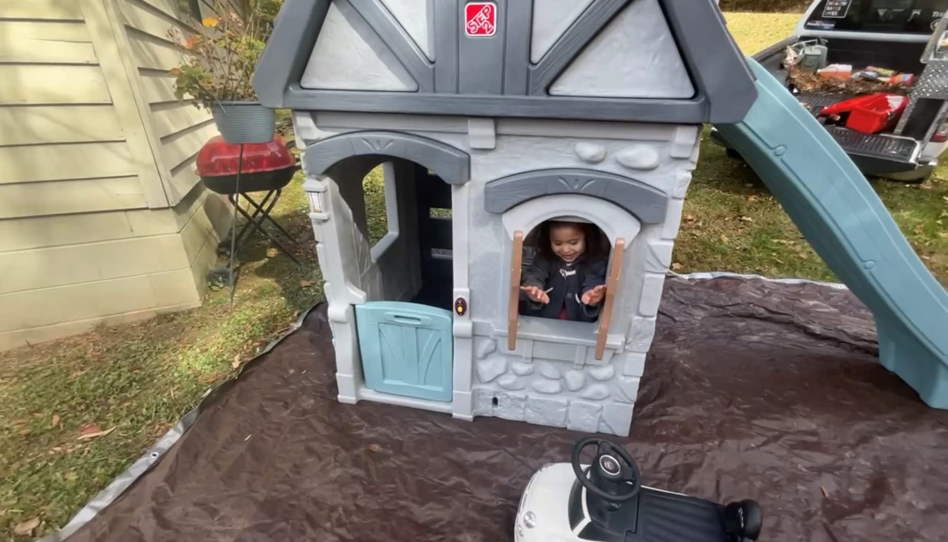 Step2 Enchanting Adventures 2-Story Kids Playhouse, Outdoor Playhouse with Kitchenette & Slide, Rock Climbing Wall, For Toddlers 4-8 Years Old customer photo 1