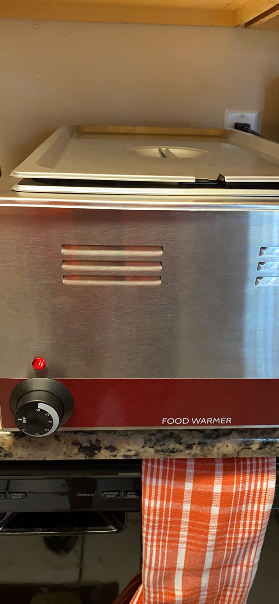 Kratos Commercial Electric Countertop Food Warmer | Portable Steam Table Food Warmer for Catered Events | NSF Certified |120V, 1200 Watts | Stainless Steel | Fits 12