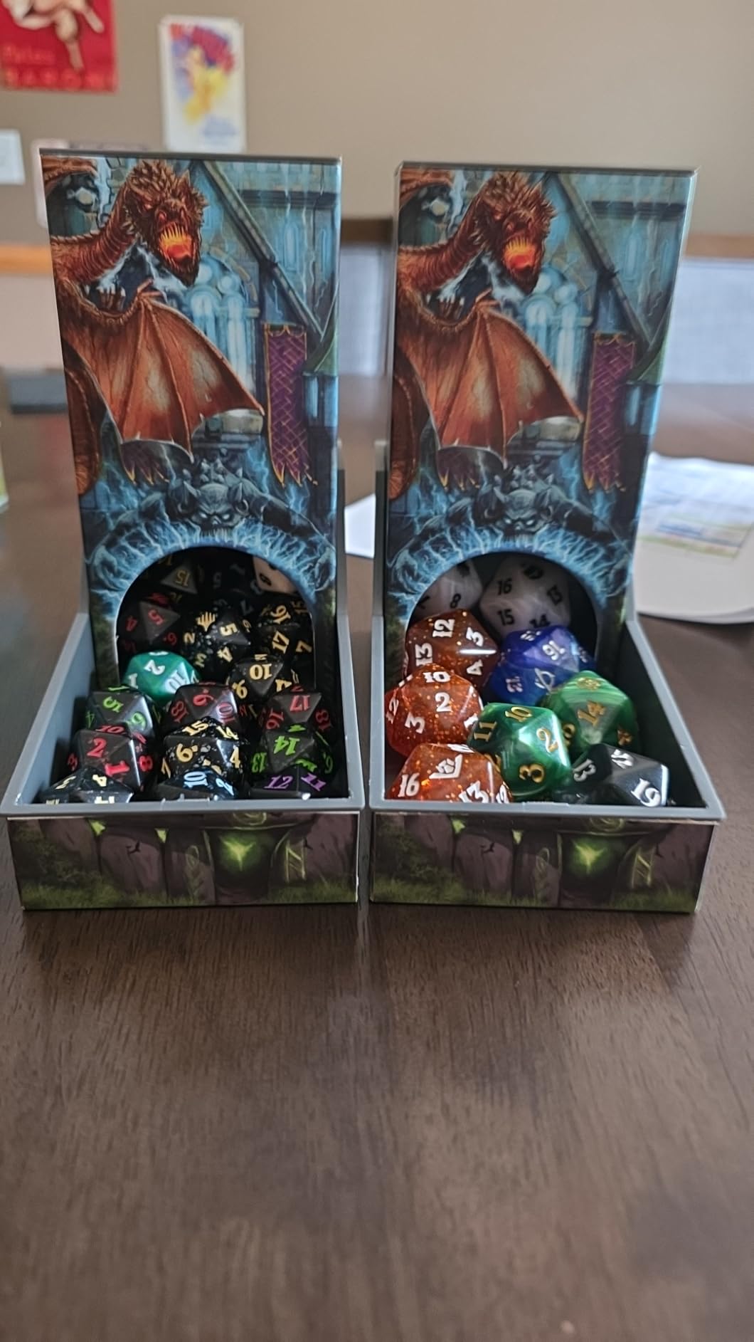 Campaign Dice Tower, Portable 7 Polyhedral Dice Role-Playing Board Games DND Dungeons Dragons MTG Magic The Gathering, for Adults & Kids Ages 8 and up customer photo 2