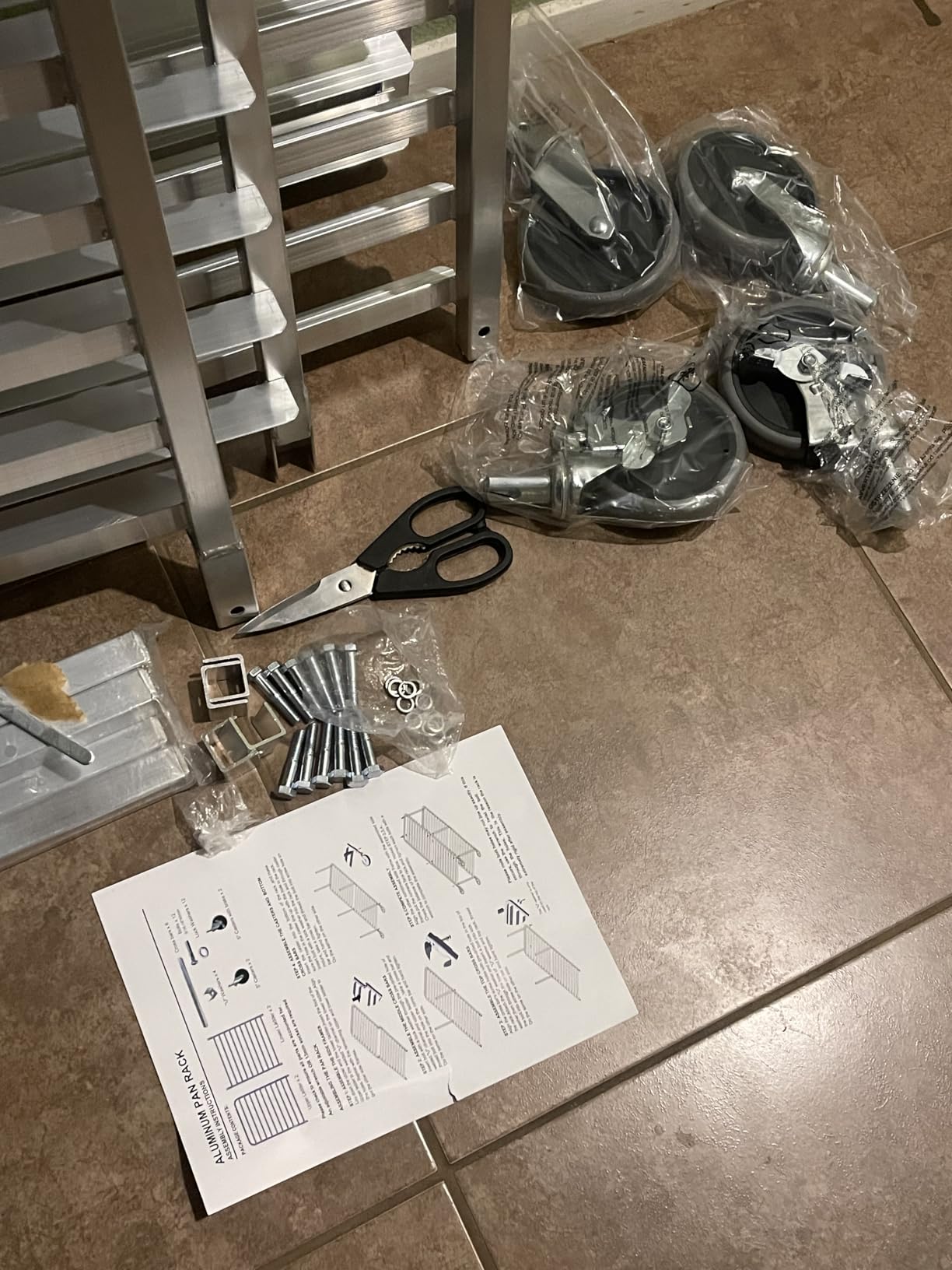 BIEAMA 20-Tier Sheet Pan Rack, NSF Bun Pan Rack, Aluminum Bakery Rack, Home Commercial Kitchen Bakery Cooling Rack, 4 Wheels customer photo 2