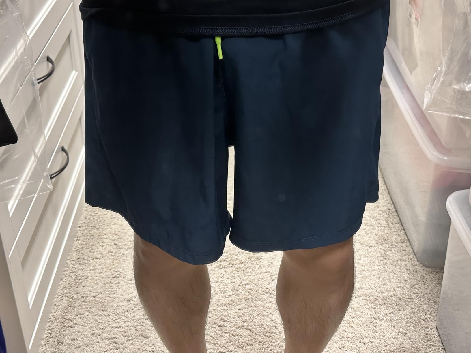 SILKWORLD Mens Swimming Trunks with Compression Liner 2 in 1 Quick-Dry Swim Shorts with Zipper Pockets customer photo 2