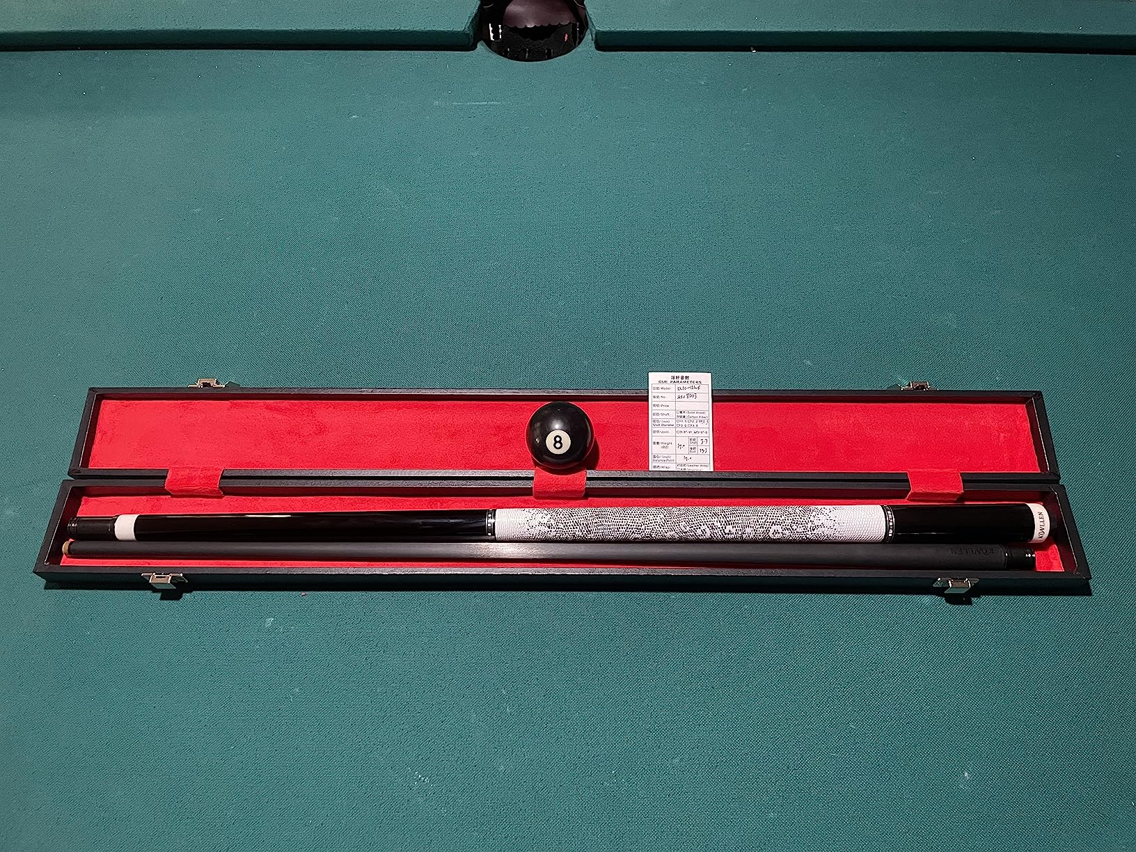 KONLLEN 2.0 Carbon Fiber Pool Cue, Low Deflection Shaft with Pro Taper, Ebony Inlay Design, 12.5mm / 11.8mm Tip, Adjustable Weight System customer photo 1