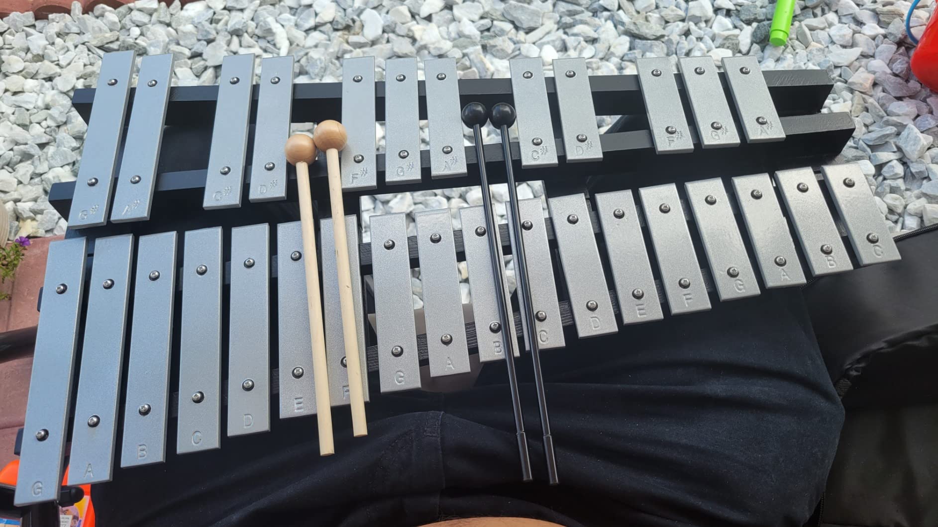 Heuyrao 30 Notes Foldable Glockenspiel Xylophone, Percussion Instrument Kit for Beginner- Includes 4 Mallets and Carrying Bag customer photo 2
