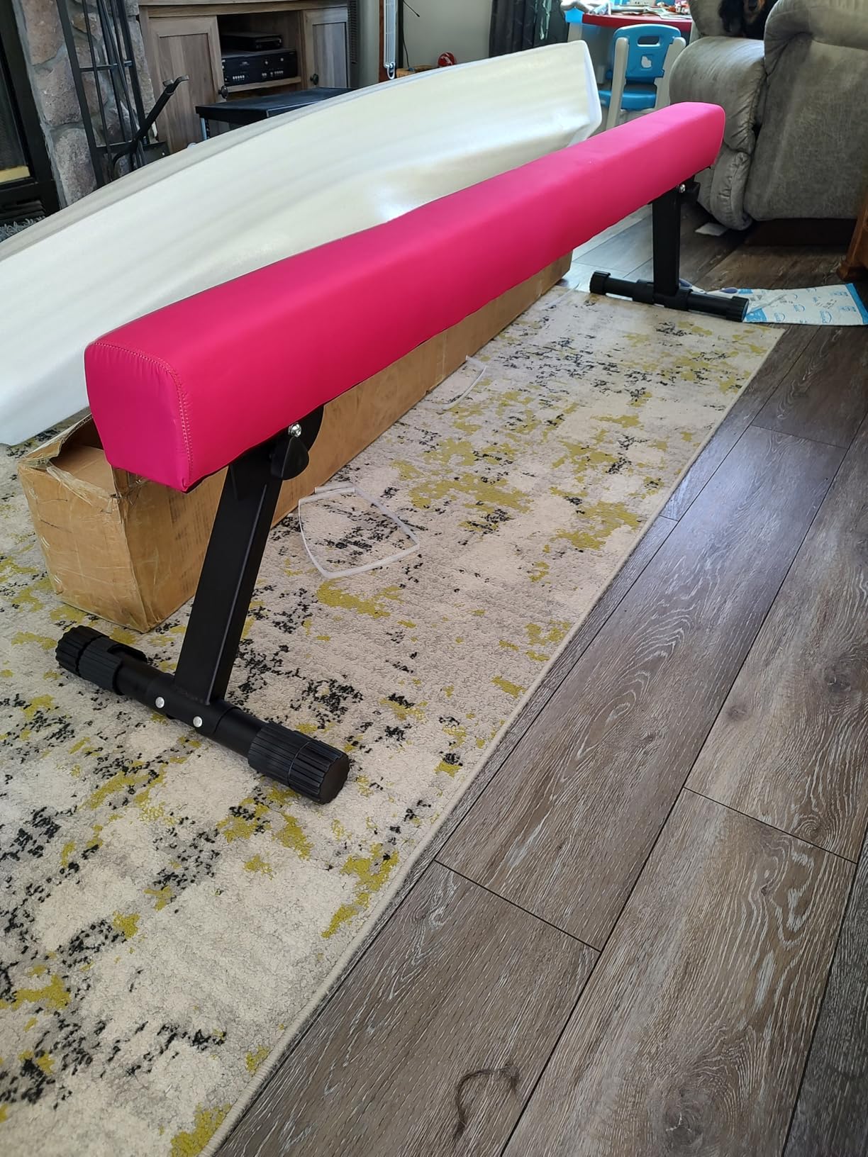 6ft/8ft Gymnastic Balance Beam, Adjustable High and Low Level Floor Beam - Highly Stable - Gym Practice Training Equipment for Kids Children Girls Home customer photo 2