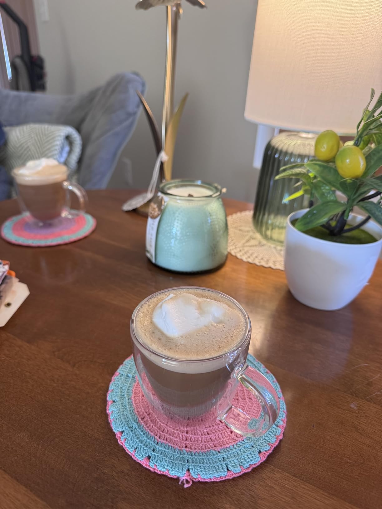 JoyJolt Savor Double Wall Insulated Glasses - Coffee Mugs (Set of 2) - 13.5-Ounces customer photo 1