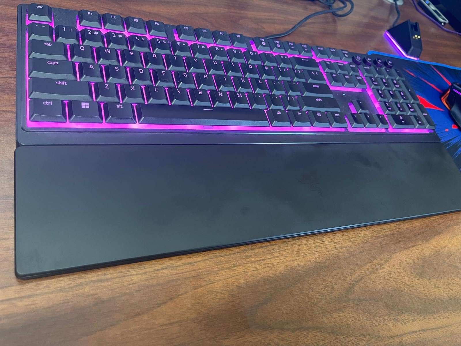 Ornata V3 Gaming Keyboard: Low Profile Keys - Mecha Membrane Switches - UV Coated Keycaps - Backlit Media Keys - 10 Zone RGB Lighting - Spill Resistant - Magnetic Wrist Wrest - Snap Tap customer photo 1
