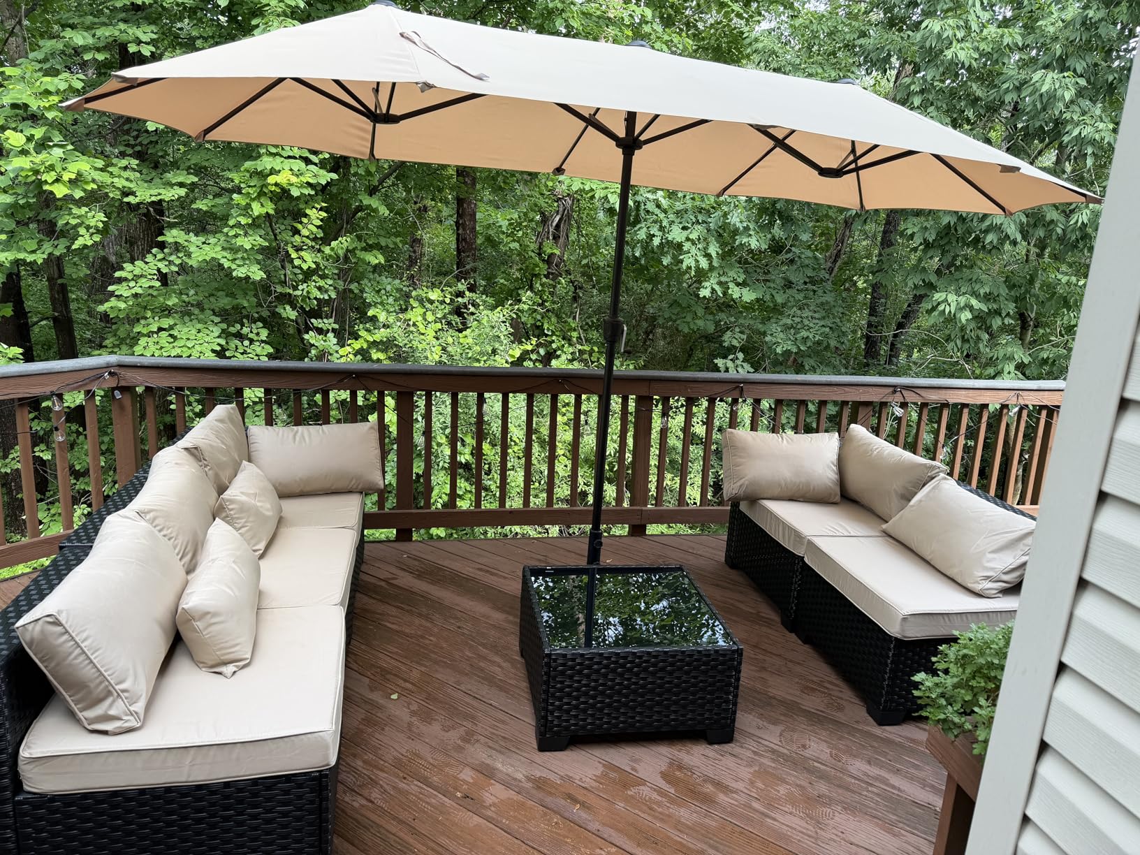 Ruimoy Patio Furniture Covers - Waterproof Heavy Duty 600D General Purpose Cover, 108 Inch L x 82 Inch W x 27.9 Inch H customer photo 2