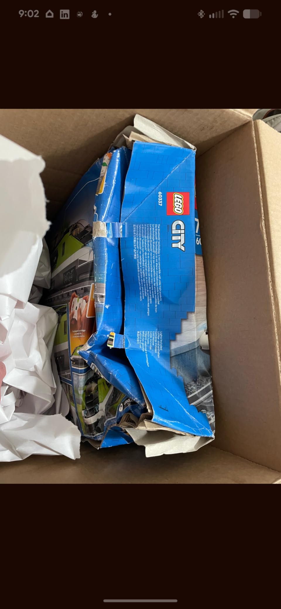 LEGO City Express Passenger Train Set - Remote Controlled Train Toy W/Working Headlights, 2 Coaches & 24 Track Pieces - Ages 7+ - 60337 customer photo 2
