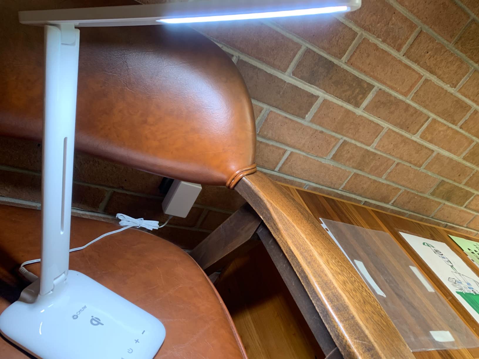 OttLite Charge Up LED Desk Lamp with Wireless Qi Charging & USB Charging Port, with ClearSun LED Technology - Adjustable Neck, 3 Color Temperature Modes, Reduces Eyestrain - Travel-Friendly Task Lamp customer photo 1