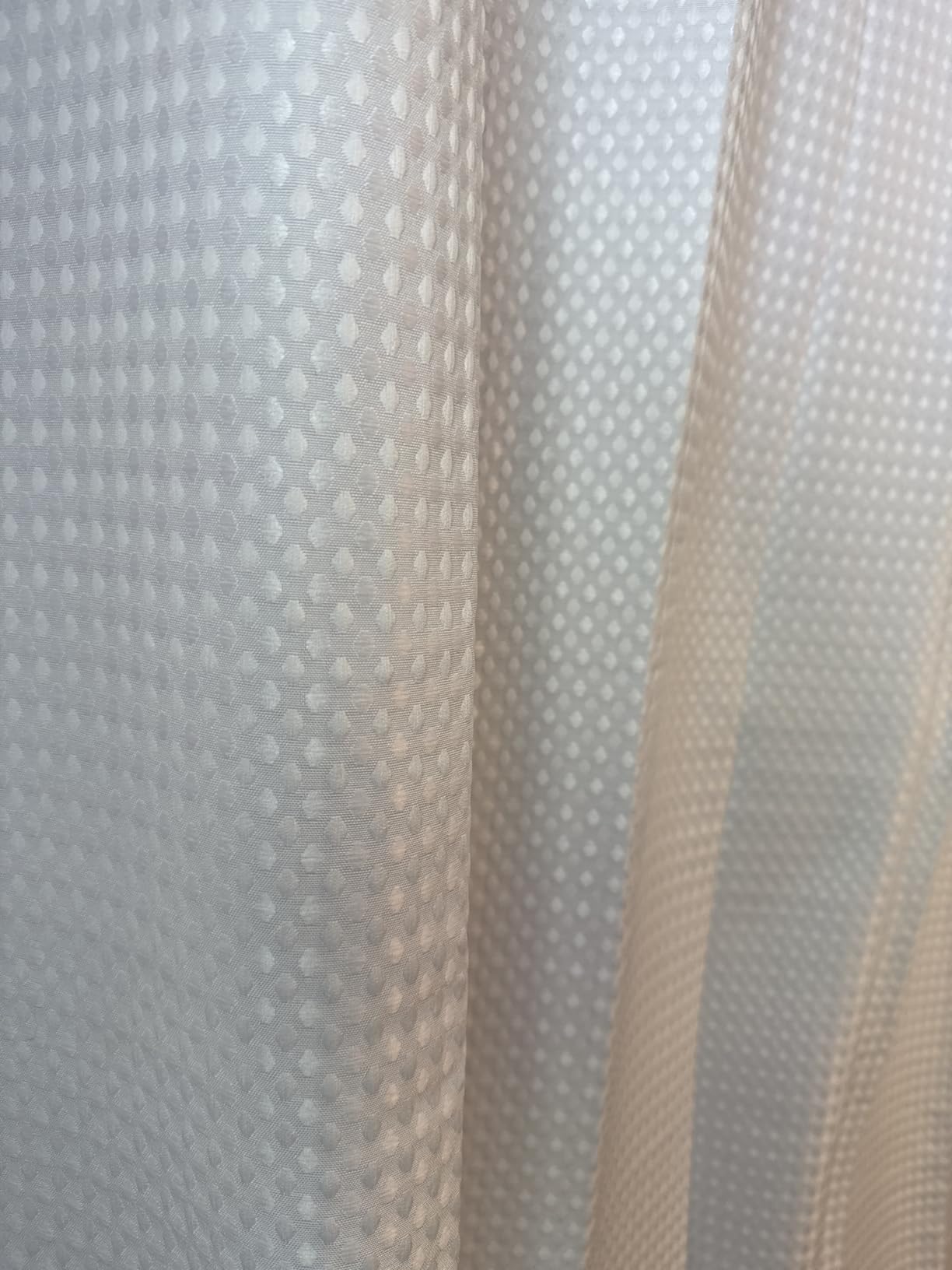 GORILLA GRIP Textured Shower Curtain, Thick Weighted Fabric, Wrinkle and Rust Resistant, Hotel Quality Design, Heavy Duty Curtains for Bathroom Showers, Bath Tubs, Machine Wash, 72x72, White customer photo 1