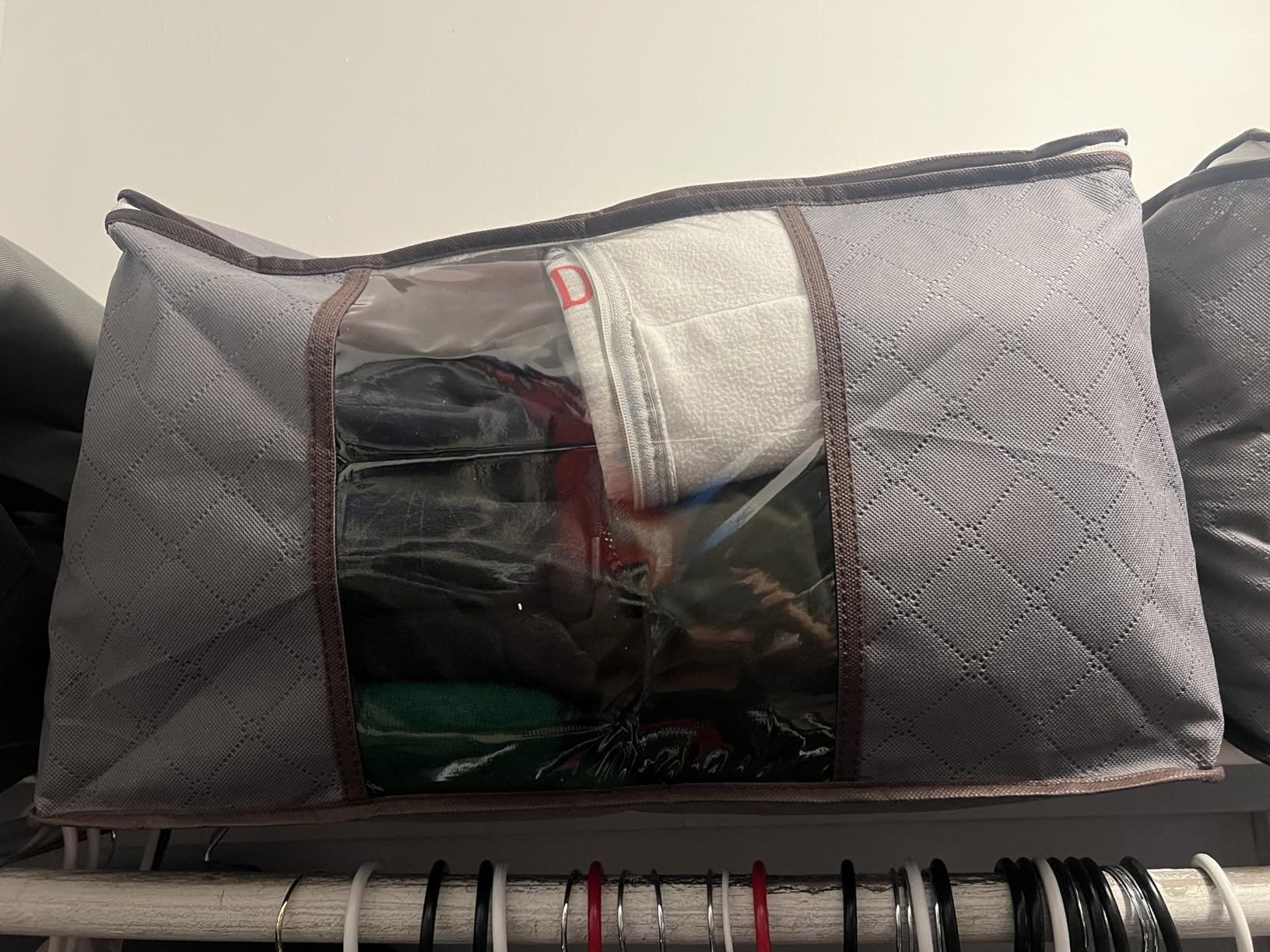 Lifewit 6 Pack Clothes Storage Bins with Lids, Foldable Blanket Storage Bags with Zippers, Clear Window and Reinforced Handles customer photo 2