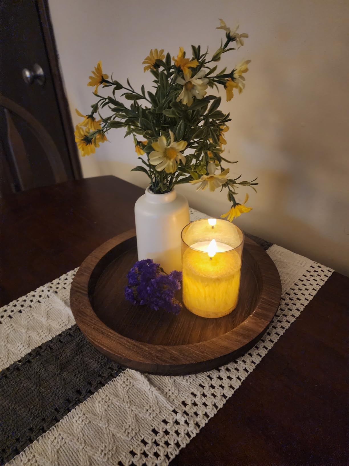 FEXIA Boho Table Runner for Home Decor with Tassels 72 Inches Farmhouse Long Pottery Barn Furniture Rustic Macrame Burlap Table Decoration for Living Room Bridal Shower (12x72 Inches) customer photo 1