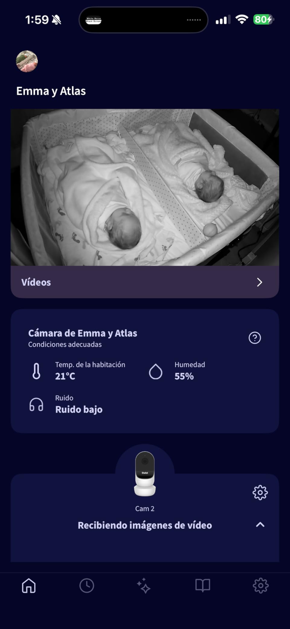 Cam 2 (Gen 2) Smart Baby Monitor - HD Video Camera with Night Vision, 4X Zoom & Wide-Angle View, Two-Way Talk, Sound & Motion Alerts, Temp & Humidity Sensor, Encrypted WiFi | White customer photo 2