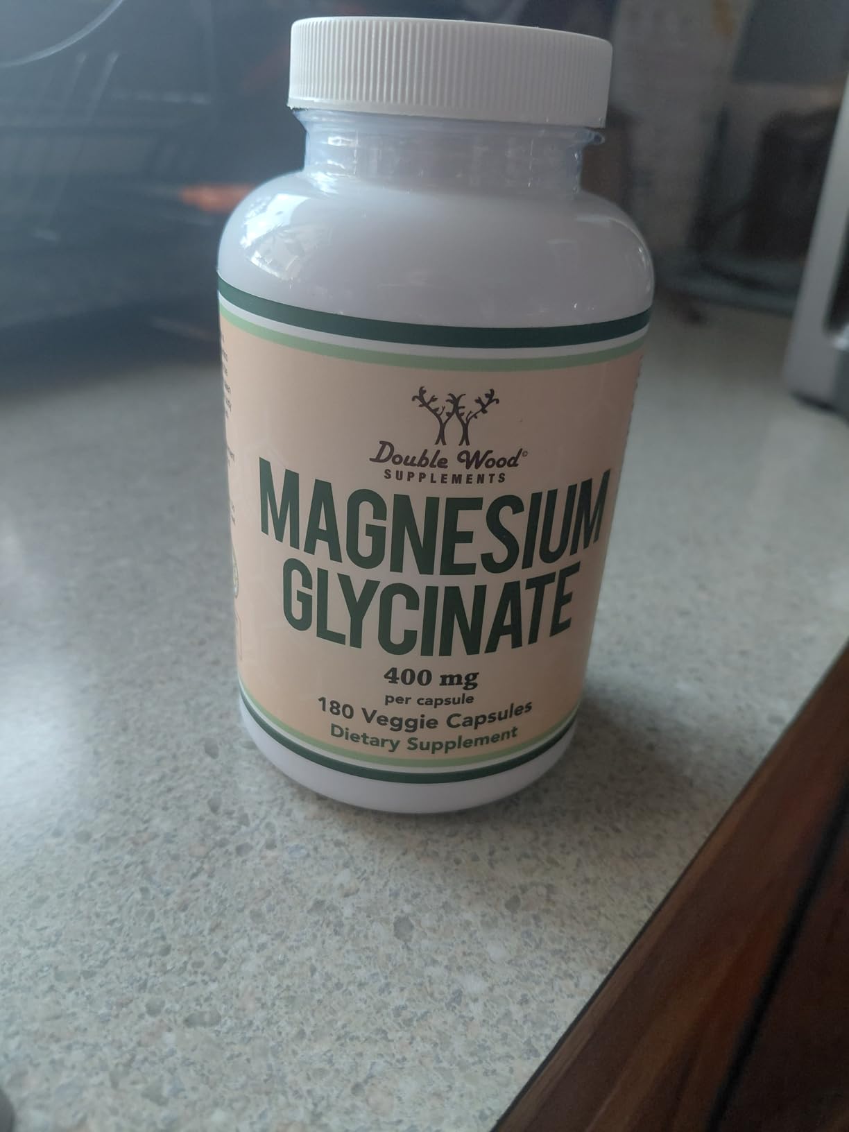 Magnesium Glycinate 400mg | 180 Capsules | Sleep, Muscle, & Heart Support | Vegan, Third Party Tested, Gluten Free, Non-GMO, by Double Wood Supplements customer photo 1