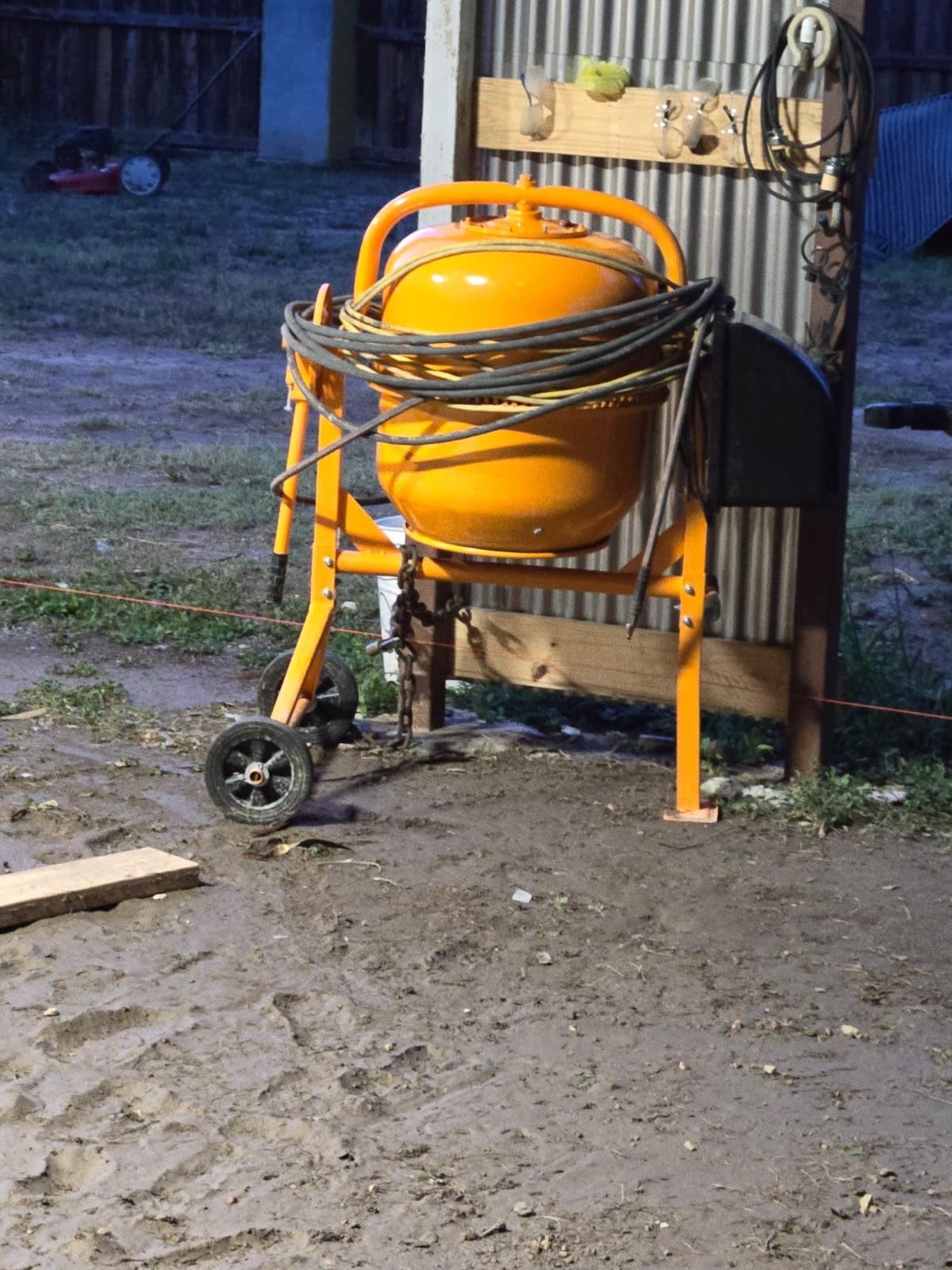 Generic Portable 4.2 Cu Ft Concrete Cement Mixer, 1/2 Hp Electric Mixer Machine with Wheel & 120L Freestanding Barrow Machine, Mixing Tools for Stucco Mortar (Yellow) 41.4 x 28 x 52.8 Inches (Gen120) customer photo 1