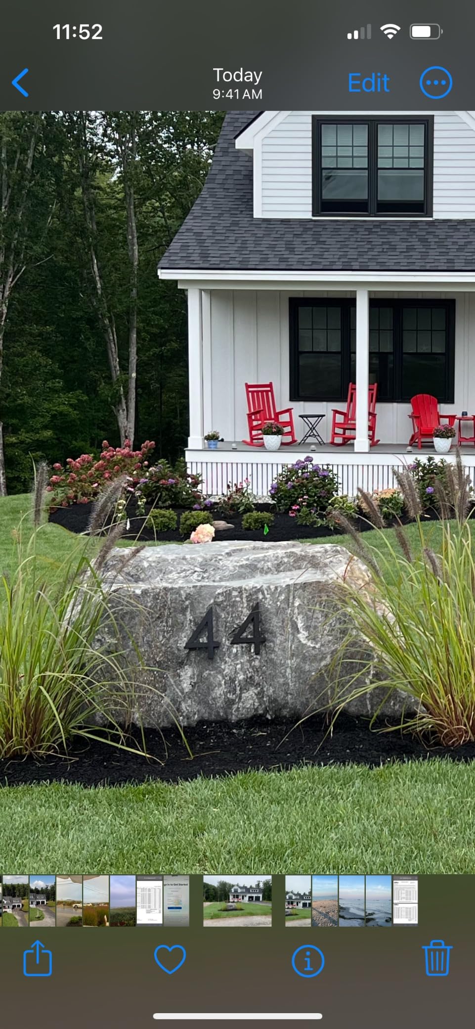 House Numbers for Outside - 8 Inch Number 1, Easy to See from Street, Floating/Standoff Mount, Metal, Modern Design for Front Door, Garage, Mailbox, Gate, Street-Facing Door customer photo 2