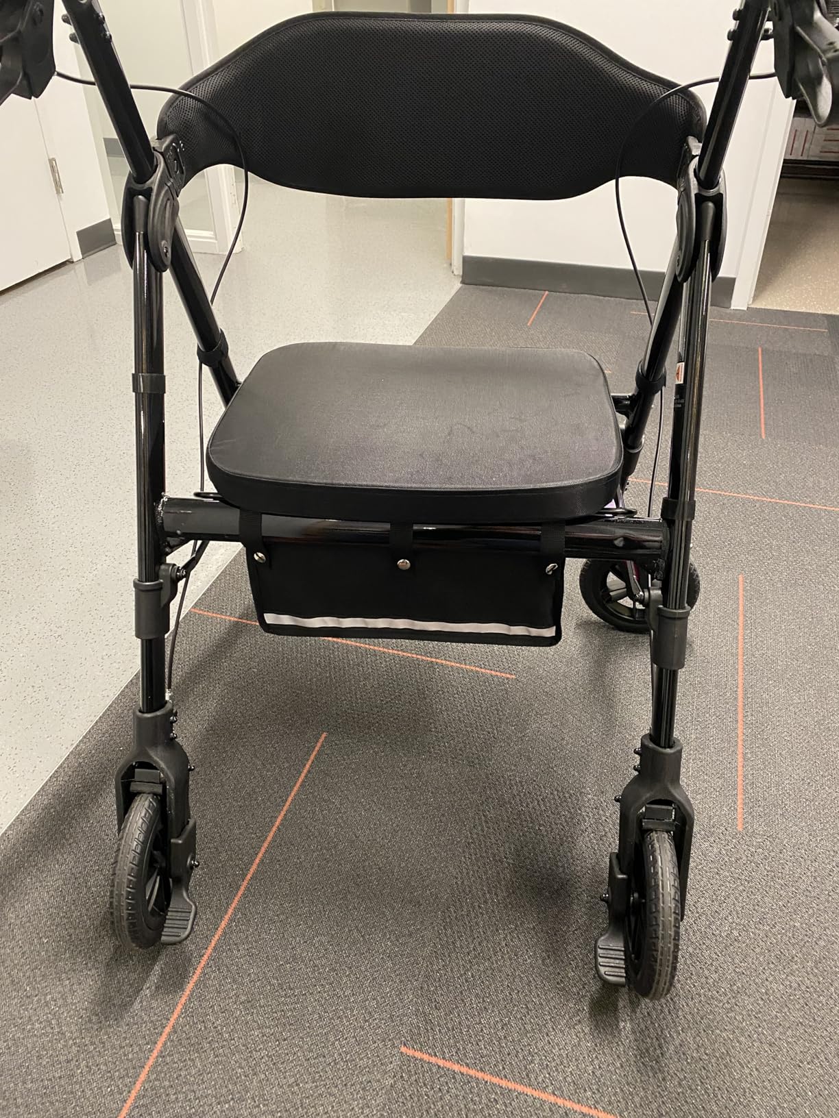 Bariatric Rollator Walkers for Seniors with seat, 450Lbs Heavy-Duty Rolling Walker, 22