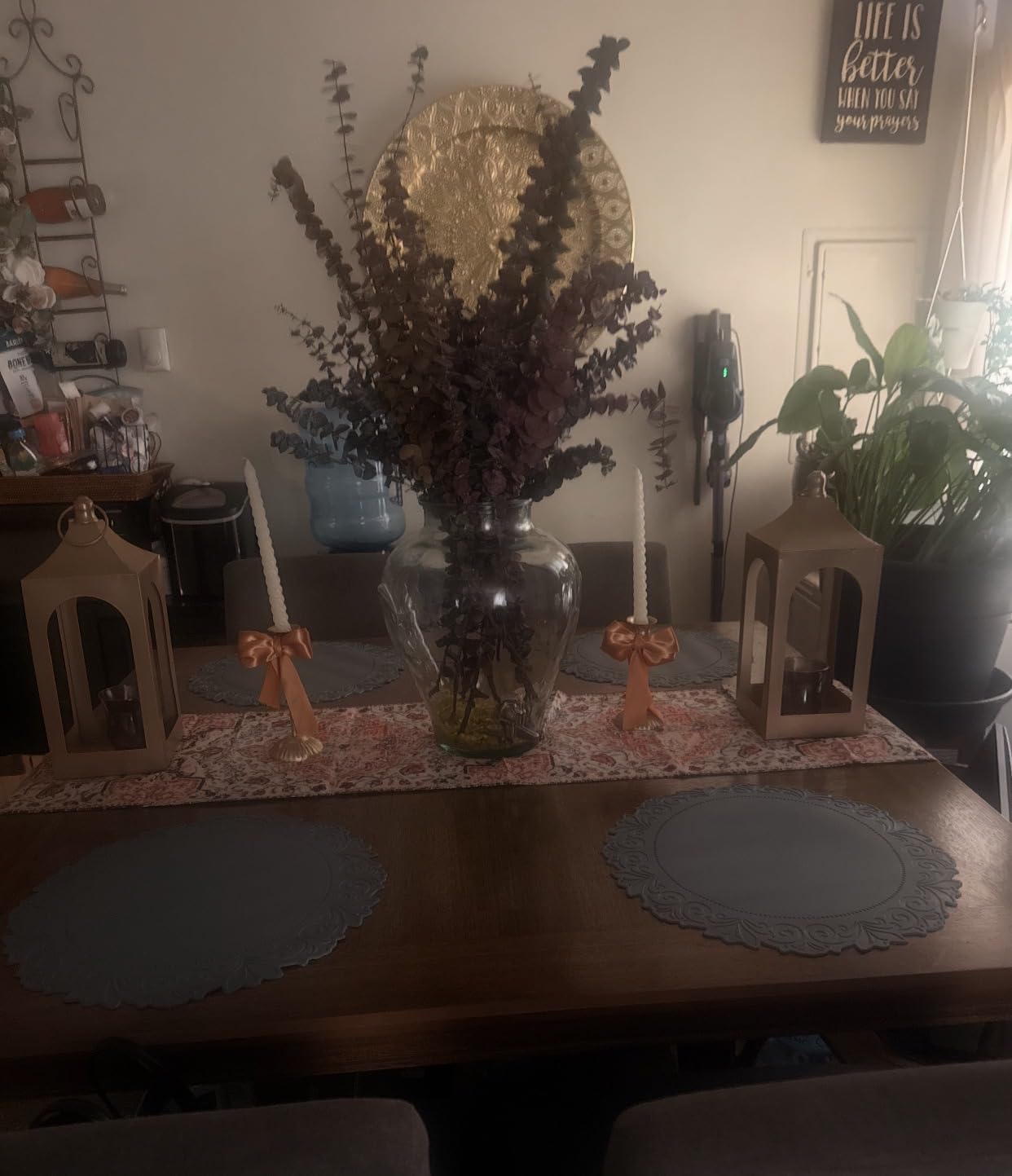 Artoid Mode Boho Bohemia Style Orange Table Runner, Country Rustic Farmhouse Magical Fall Kitchen Dining Table Decoration for Home Party Decor 13x72 Inch customer photo 1