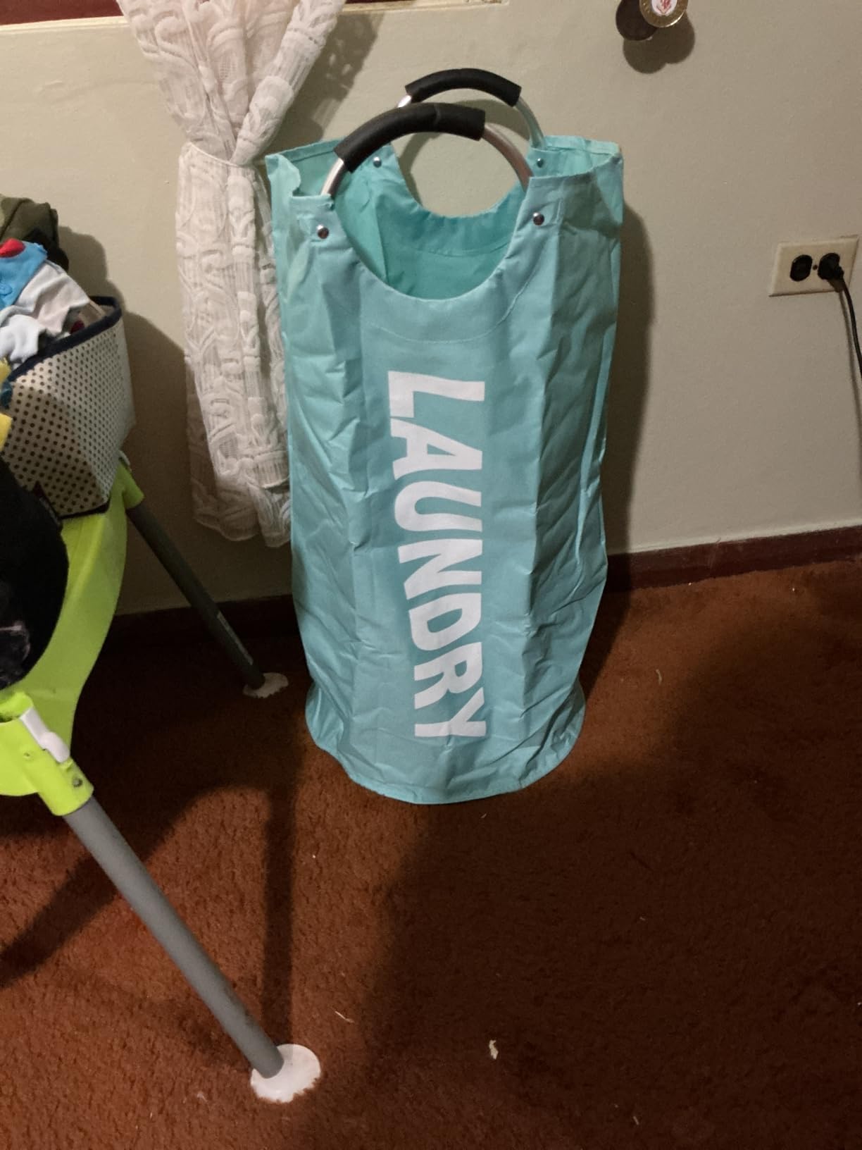 Caroeas 90L Laundry Basket, Waterproof Laundry Hamper, Laundry Bag with Padded Handles, Clothes Hamper Stands Up Well, Collapsible Laundry Basket Easy Storage customer photo 2