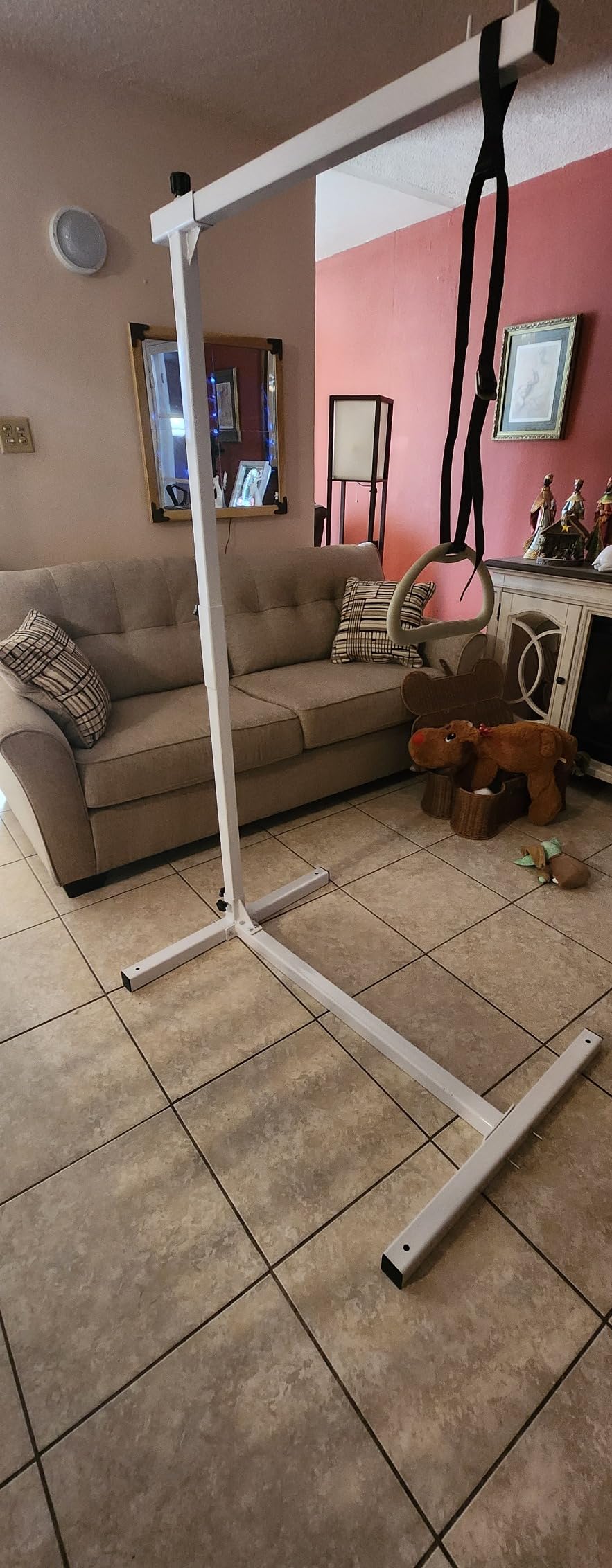 Trapeze Bar for Bed Mobility Aids, Bedside Pull Up Bar, Bed Lift for Elderly Seniors Transfer Rail, Medical Trapeze for Hospital Bed Standing Helper, Handicap Bariatric Bed Handle customer photo 1