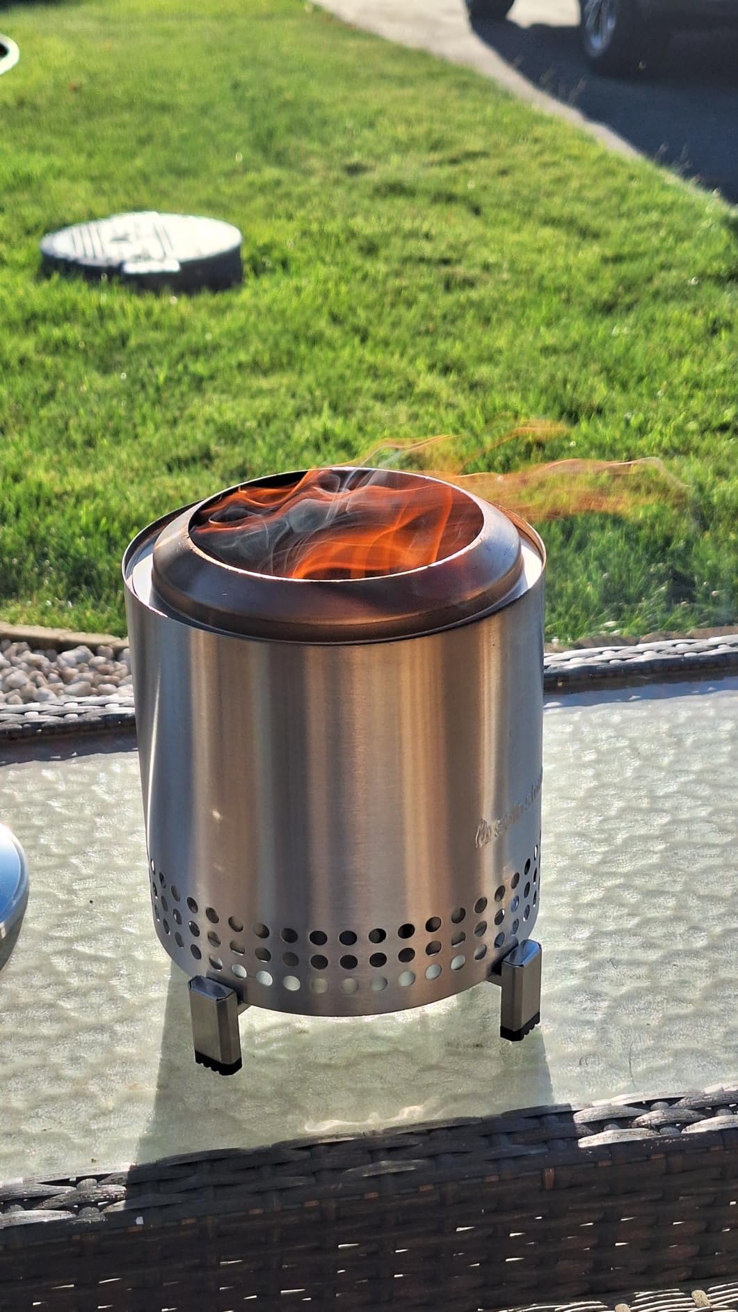 Solo Stove Mesa XL, 7 Inch Tabletop Fire Pit with Stand - Smokeless, Stainless Steel Fire Pit for Camping, Outdoor & Patio - Wood Burning or Pellet Fueled Portable Bonfire, 2.3lbs, Stainless Steel customer photo 2