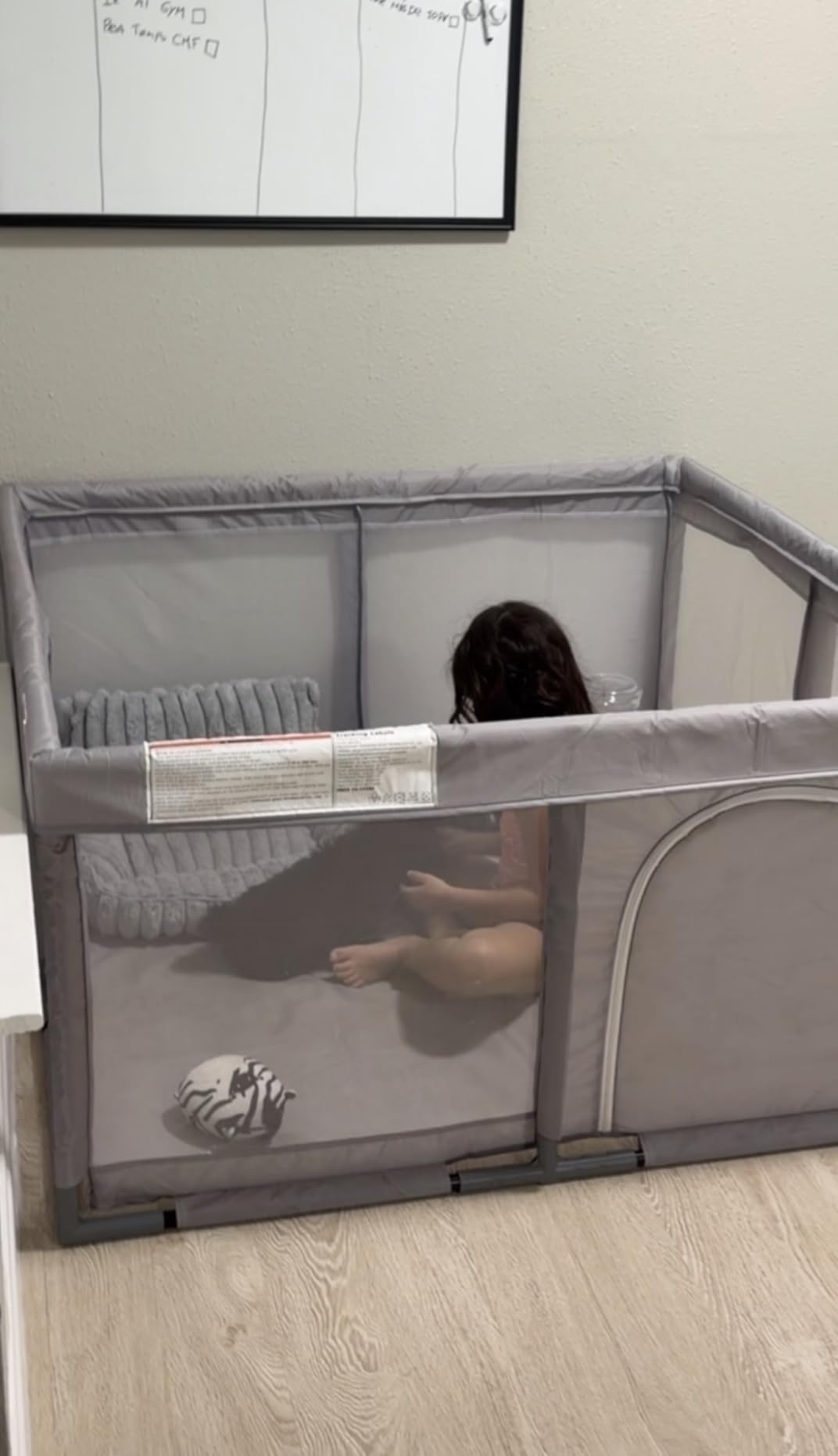 Hiaksedt Baby Playpen 50x50 Inch, Play Pens for Babies and Toddlers Baby Fence Play Yards for Indoor & Outdoor with Breathable Mesh Anti-Fall Playpen customer photo 1