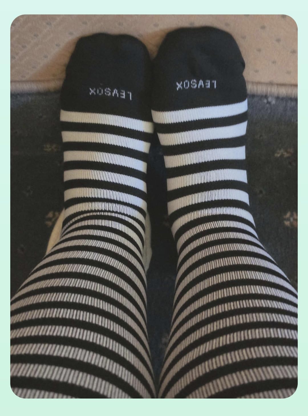 Plus Size Compression Socks for Women Men Wide Calf Extra Large 15-20 mmHg Knee High Sock for Nurses Pregnant Travel customer photo 1