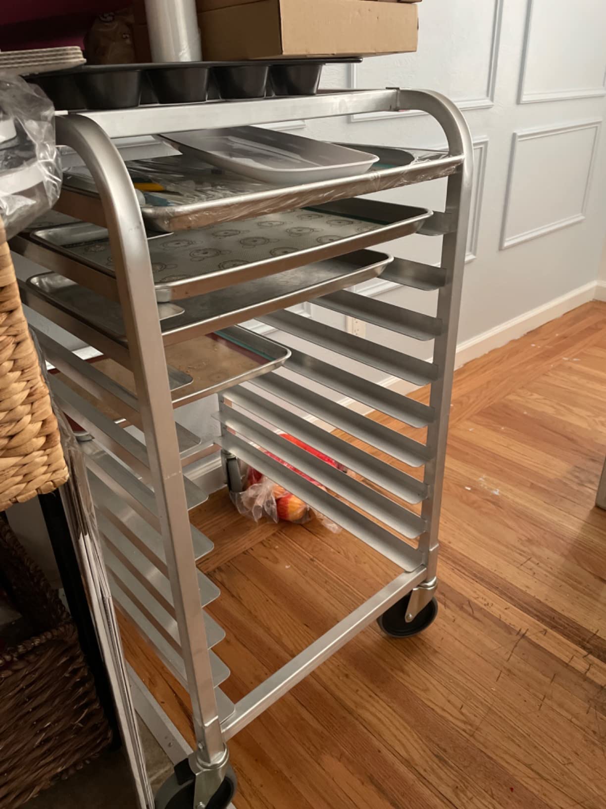 HALLY SINKS & TABLES H Bun Pan Rack 20 Tier with Wheels, Commercial Bakery Racking of Aluminum for Full & Half Sheet - Kitchen, Restaurant, Cafeteria, Pizzeria, Hotel and Home, 26