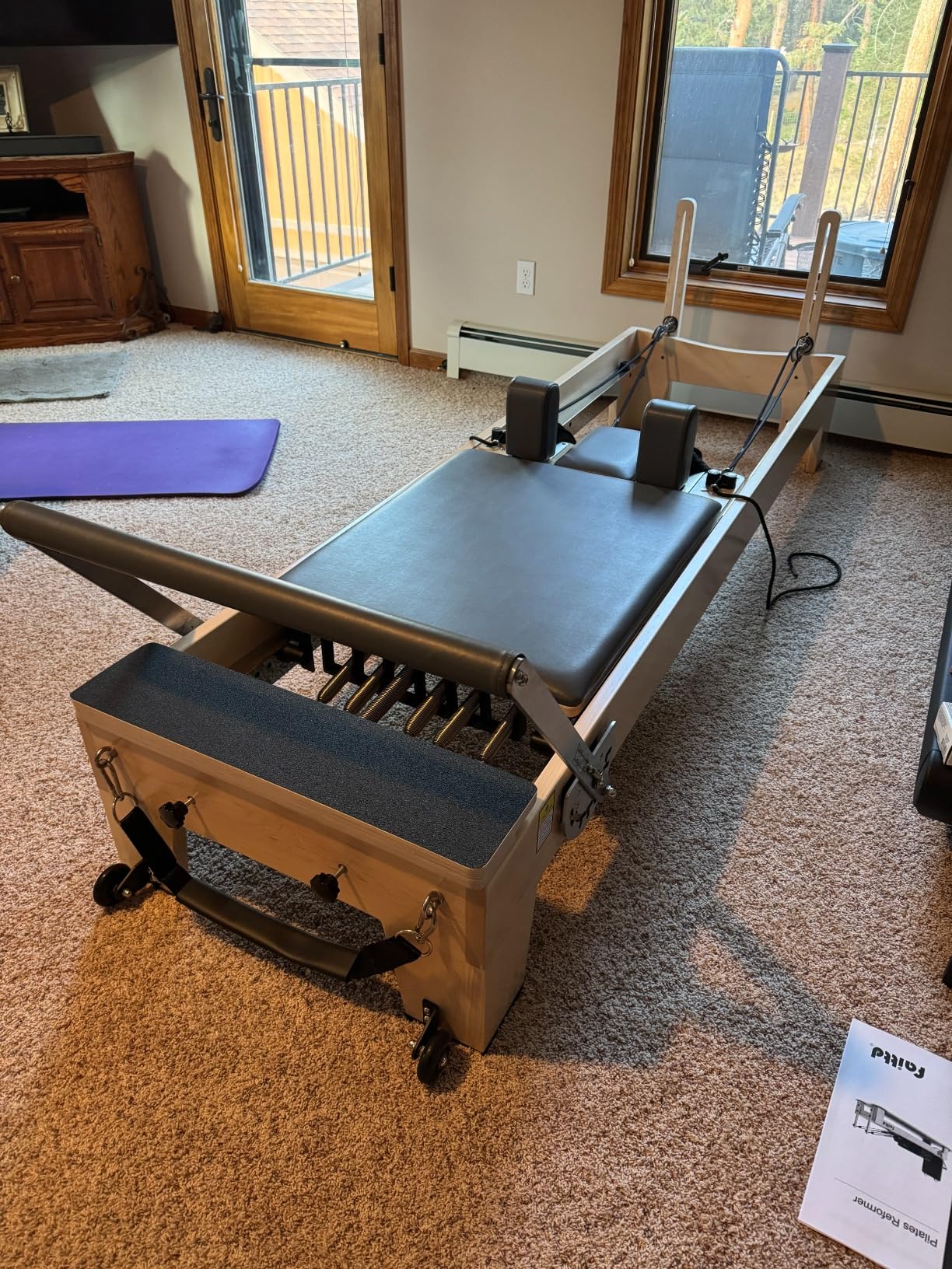 Pilates Reformer,Pilates Reformer Equipment with Reformer Accessories, Reformer Box, Padded Jump Board, Reformer Pilates Machine for Home Workouts customer photo 2
