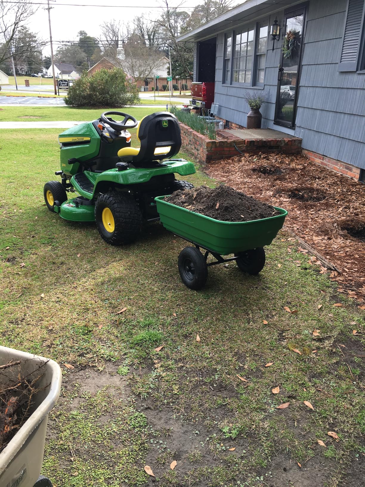 Tow Barrow Dumping Lawn and Garden Utility Trailer, 6.5 Cubic Foot customer photo 1