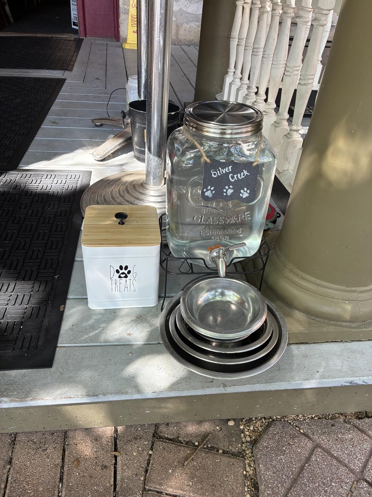 2 Gallon Glass Beverage Dispenser with Stand and Lid, 18/8 Stainless Steel Spigot - Mason Jar Drink Dispensers with Lids customer photo 1