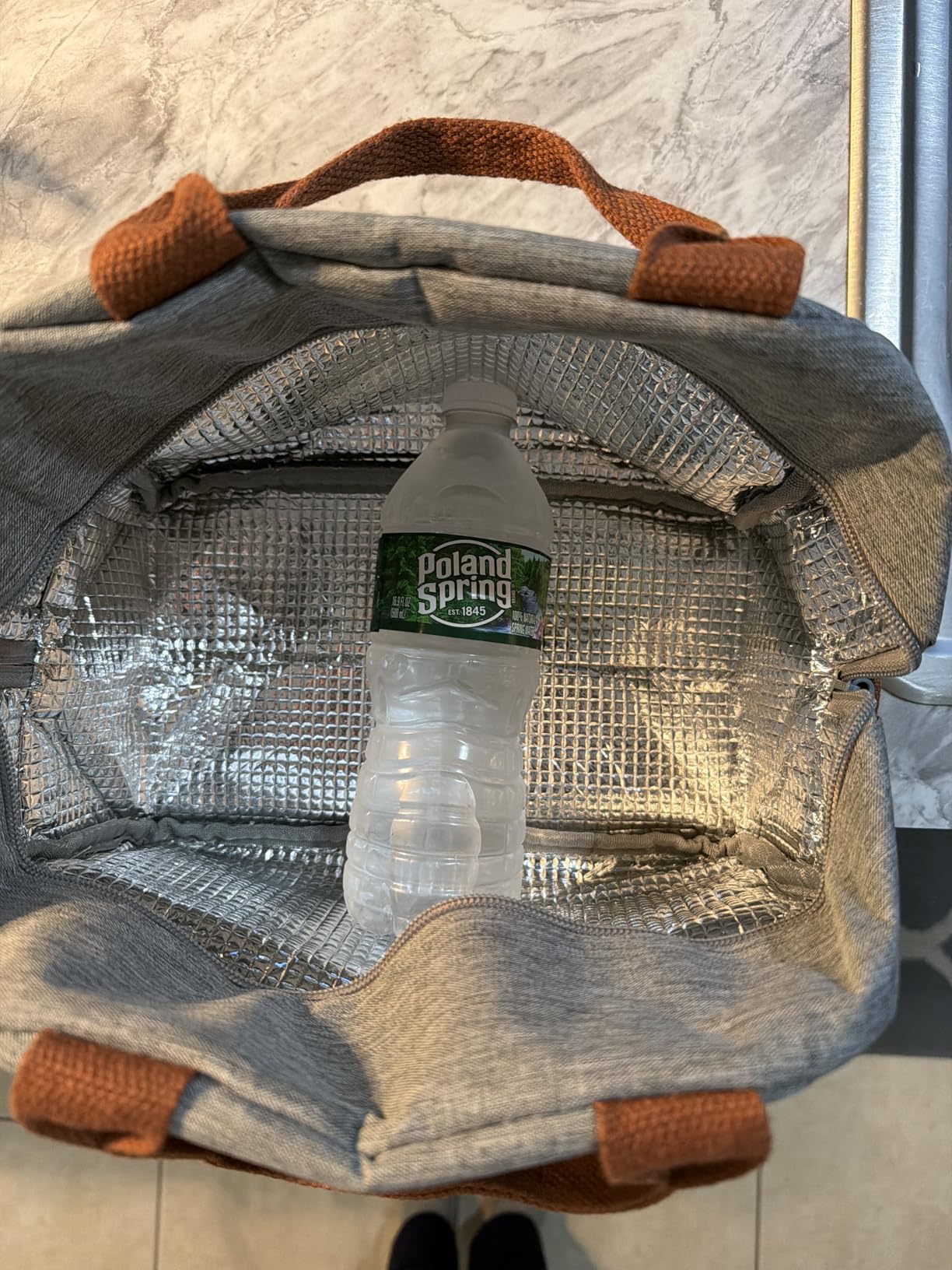 Lunch Bag for Women & Men Adult Insulated Lunch Box, Small Leakproof Cooler Food Lunch Containers Reusable High Capacity Lunch Tote Bags for Work, Travel, Outdoor (Grey) customer photo 1