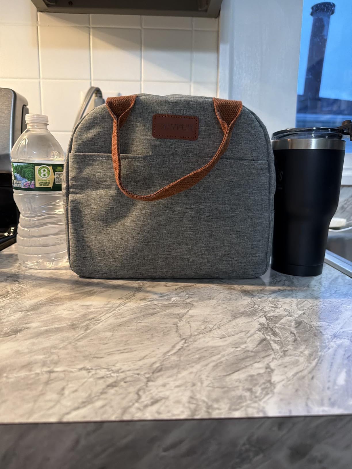 Lunch Bag for Women & Men Adult Insulated Lunch Box, Small Leakproof Cooler Food Lunch Containers Reusable High Capacity Lunch Tote Bags for Work, Travel, Outdoor (Grey) customer photo 2