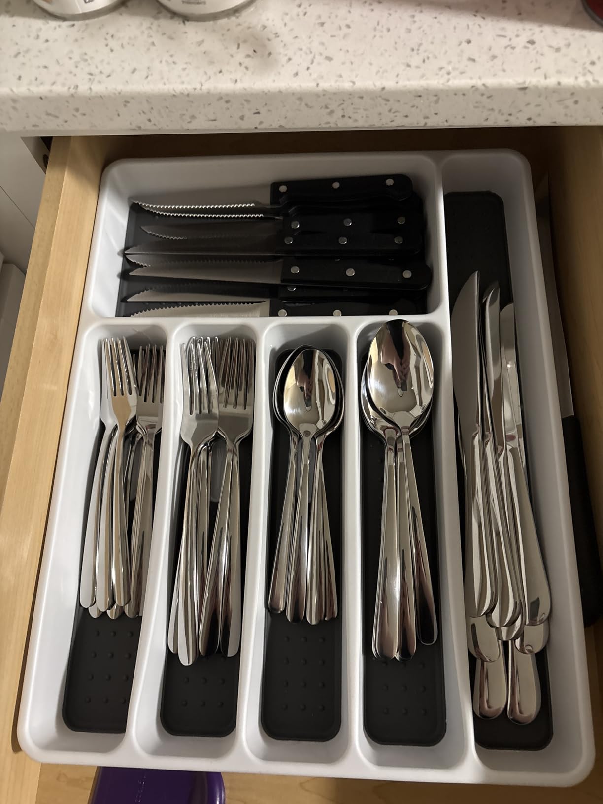 49-Piece Silverware Set with Organizer, Heavy Duty Stainless Steel Flatware Set for 8, Cutlery Utensil Sets with Steak Knives, Rust-proof, Mirror Polished, Dishwasher Safe, Heavy Duty customer photo 2