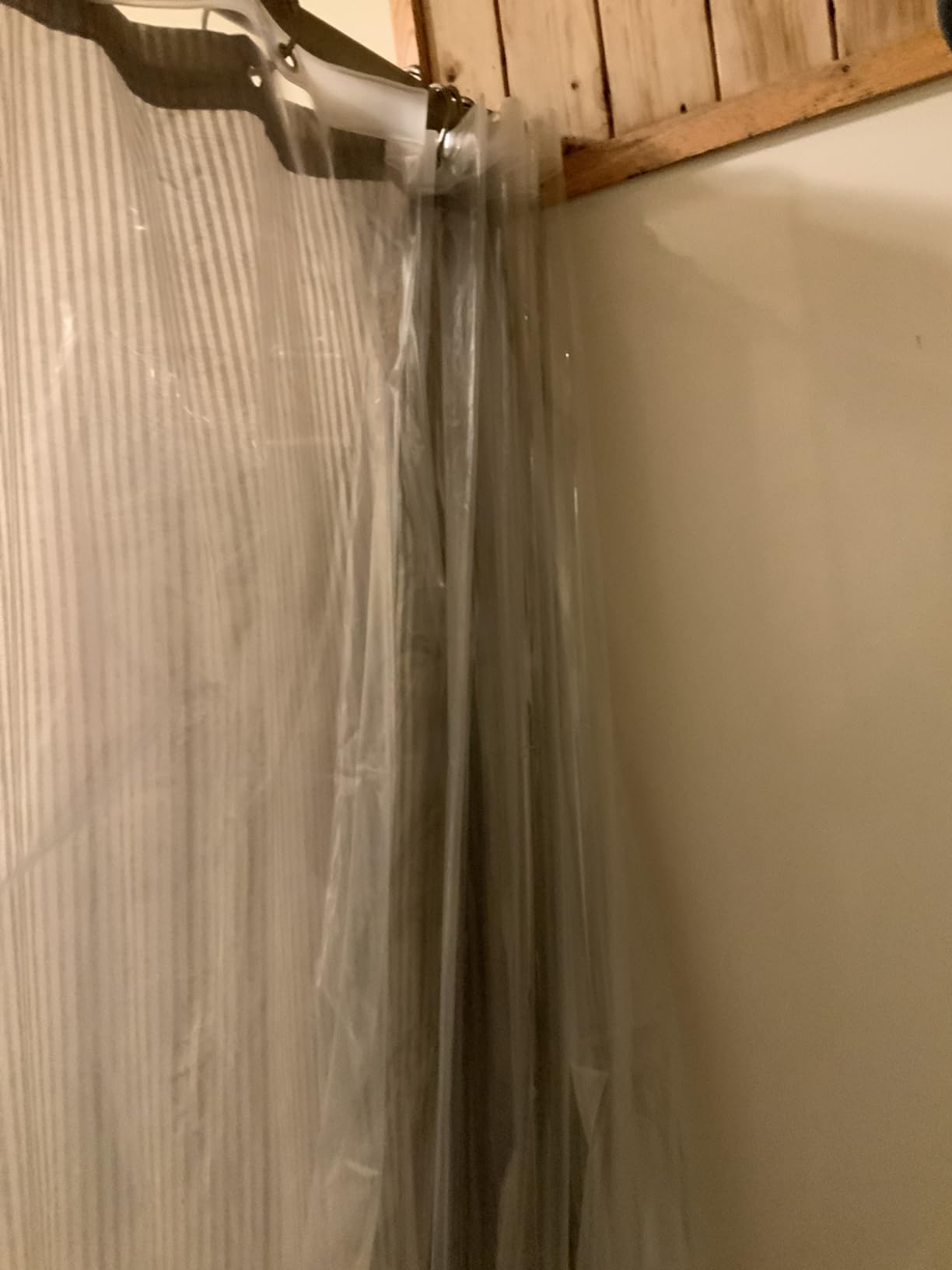 Clorox Shower Curtain Liner & Hooks, Premium Lightweight Flexible Waterproof 4g PEVA for Bathroom with Weighted Magnets, Standard Size 70