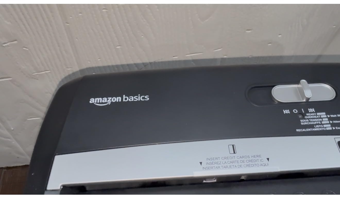 Amazon Basics 8-Sheet High Security Cross Cut Paper and Credit Card Shredder with P-4 Security, Auto Shut-off, Black customer photo 2