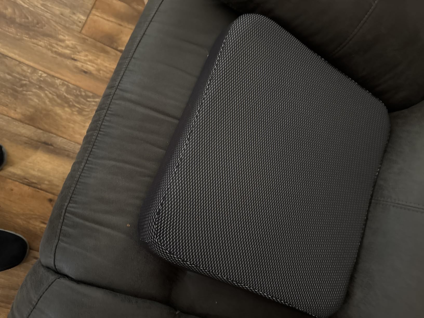 Ifoam Gel Infused Memory Foam Layer Wheelchair Cushion - Seat Cushion for Wheelchair-Office Chair, Kitchen Chair-Pressure Sore and Tailbone Pain Relief-High Dense Polyfoam Base (Black, 18x16x3 inch) customer photo 1
