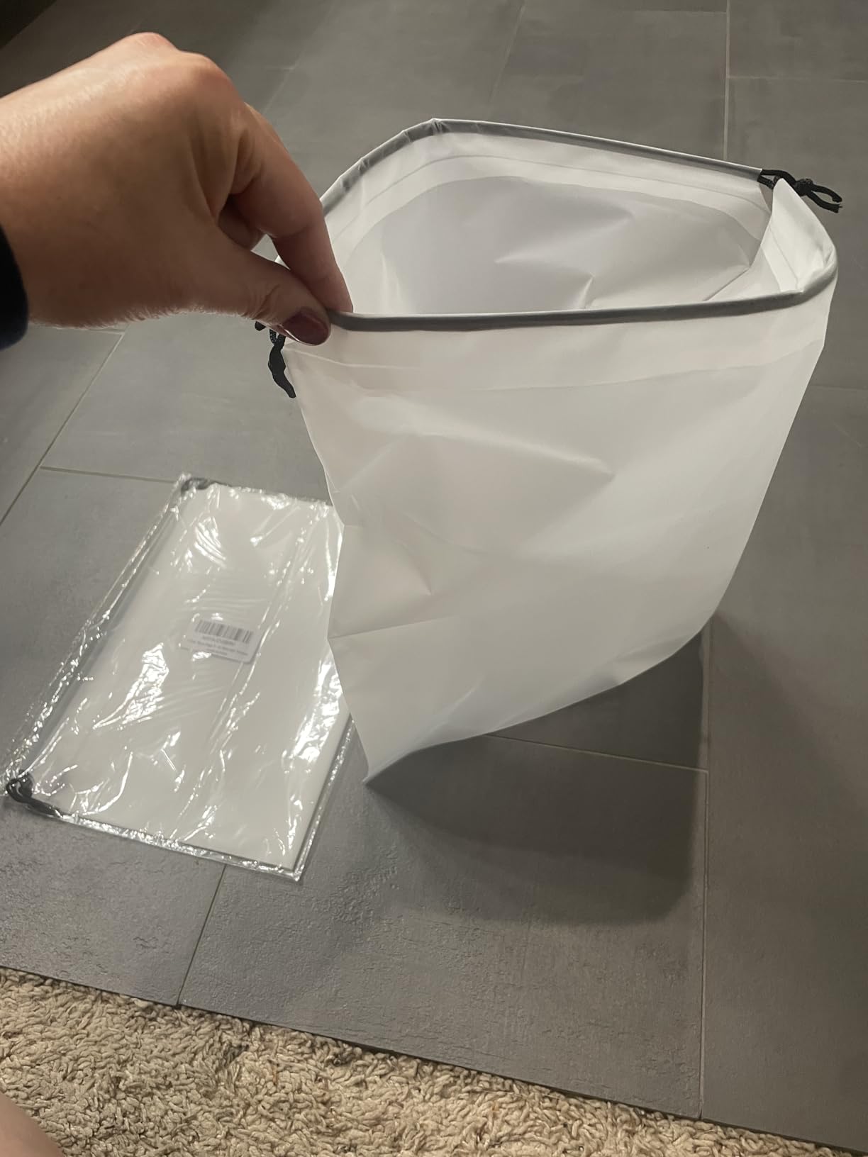 COIDEA Waterproof Travel Drawstring Shoe Bags for Packing, Storage, Travel Essentials for Men and Women, 15.7 x 11.8 inches, Clear, 5 pieces customer photo 1