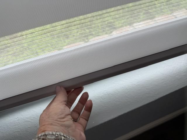 Joydeco Cordless Zebra Blinds for Windows, Dual Layer Free-Stop Zebra Shades Privacy Light Control for Day and Night, Light Filtering Sheer Blinds for Indoor Windows (Grey, 30