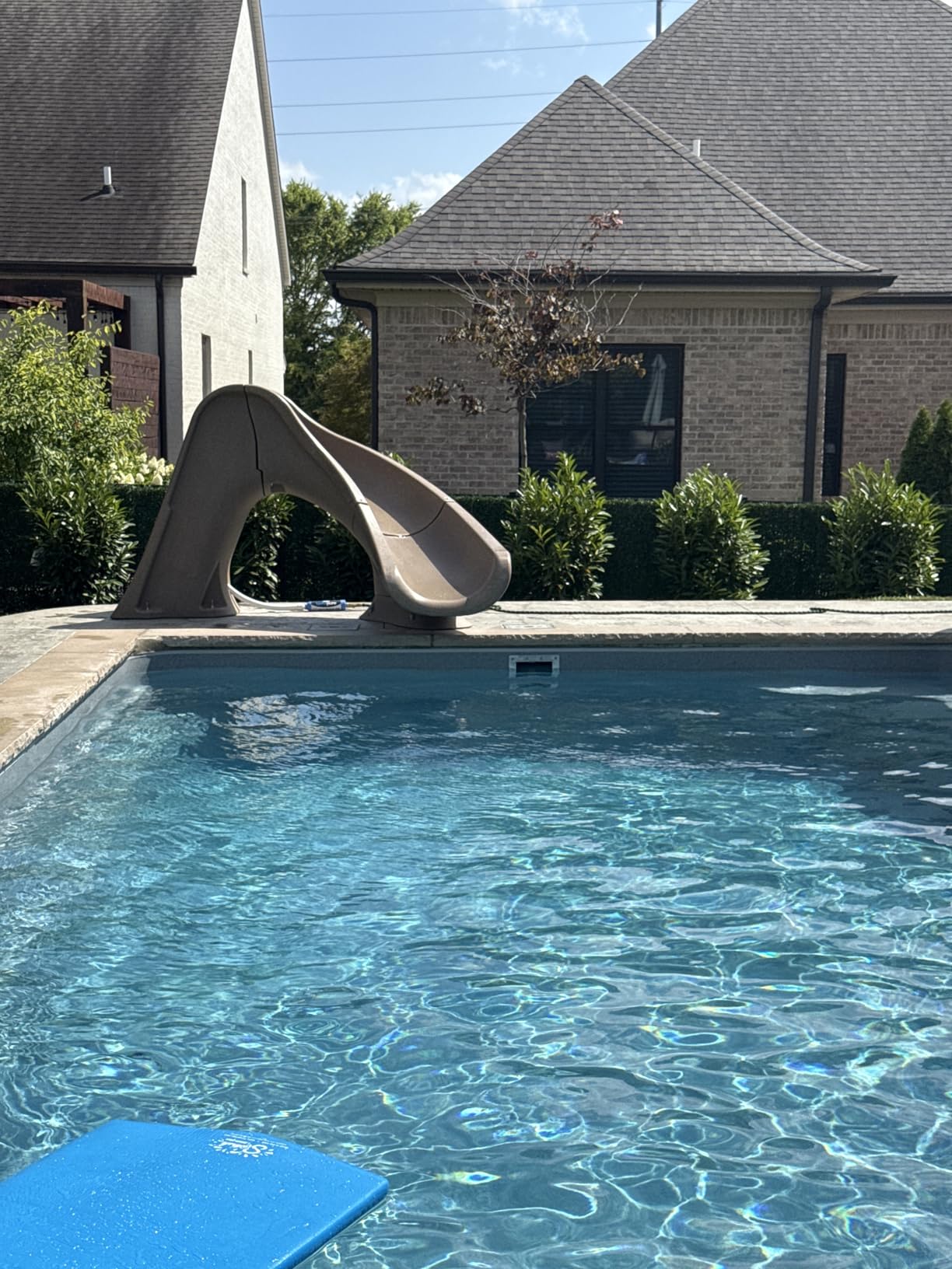 Global Pool Products Splash Inground Swimming Pool Water Slide Deck Mounted Right Curve Turn Grey GPPSSP-Grey-R customer photo 1